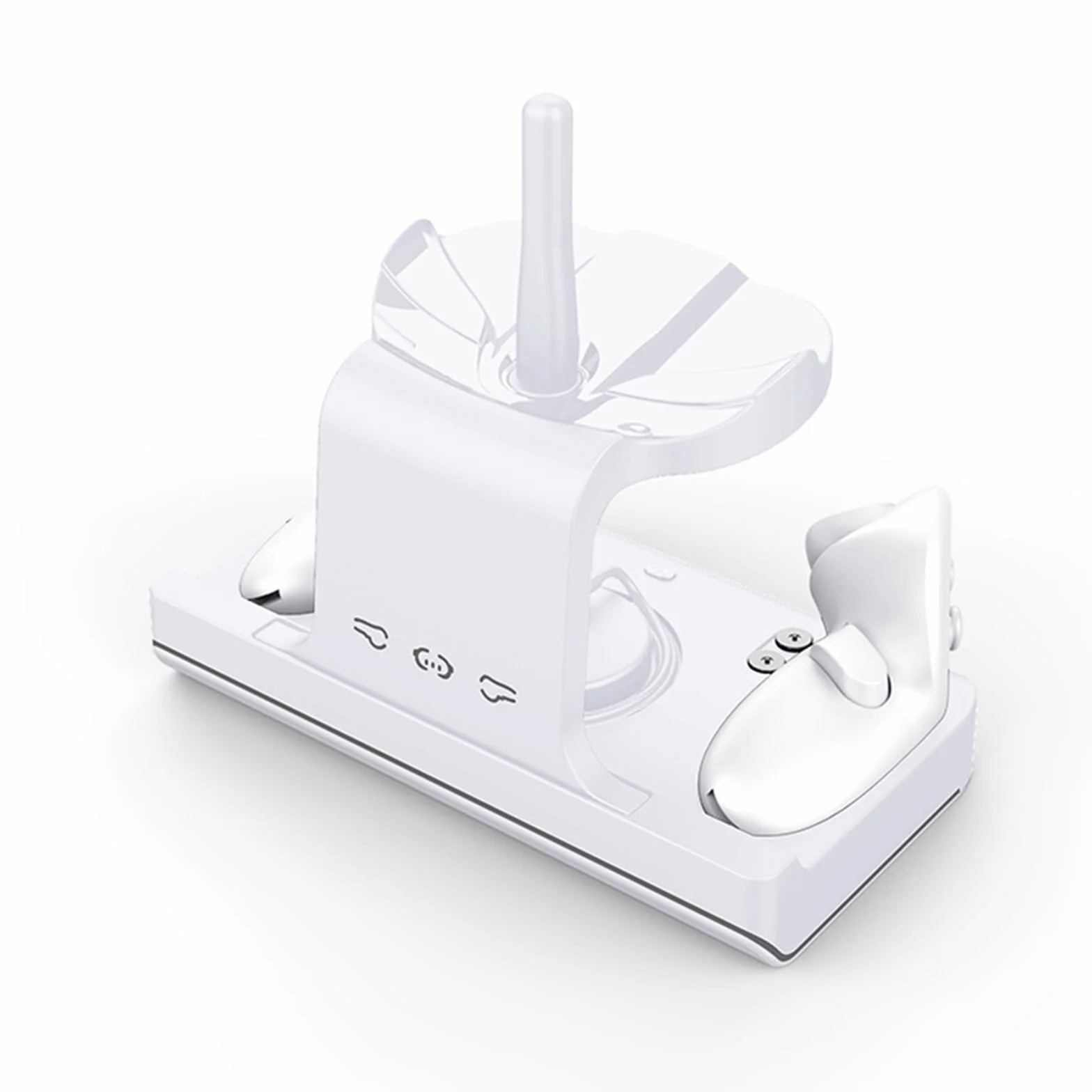 Kontrolery VR i zestaw słuchawkowy stacja dokująca do ładowania kompatybilna z Meta Quest 3, zestaw słuchawkowy i kontrolery, pionowa podstawa do przechowywania z trybami oświetlenia RGB