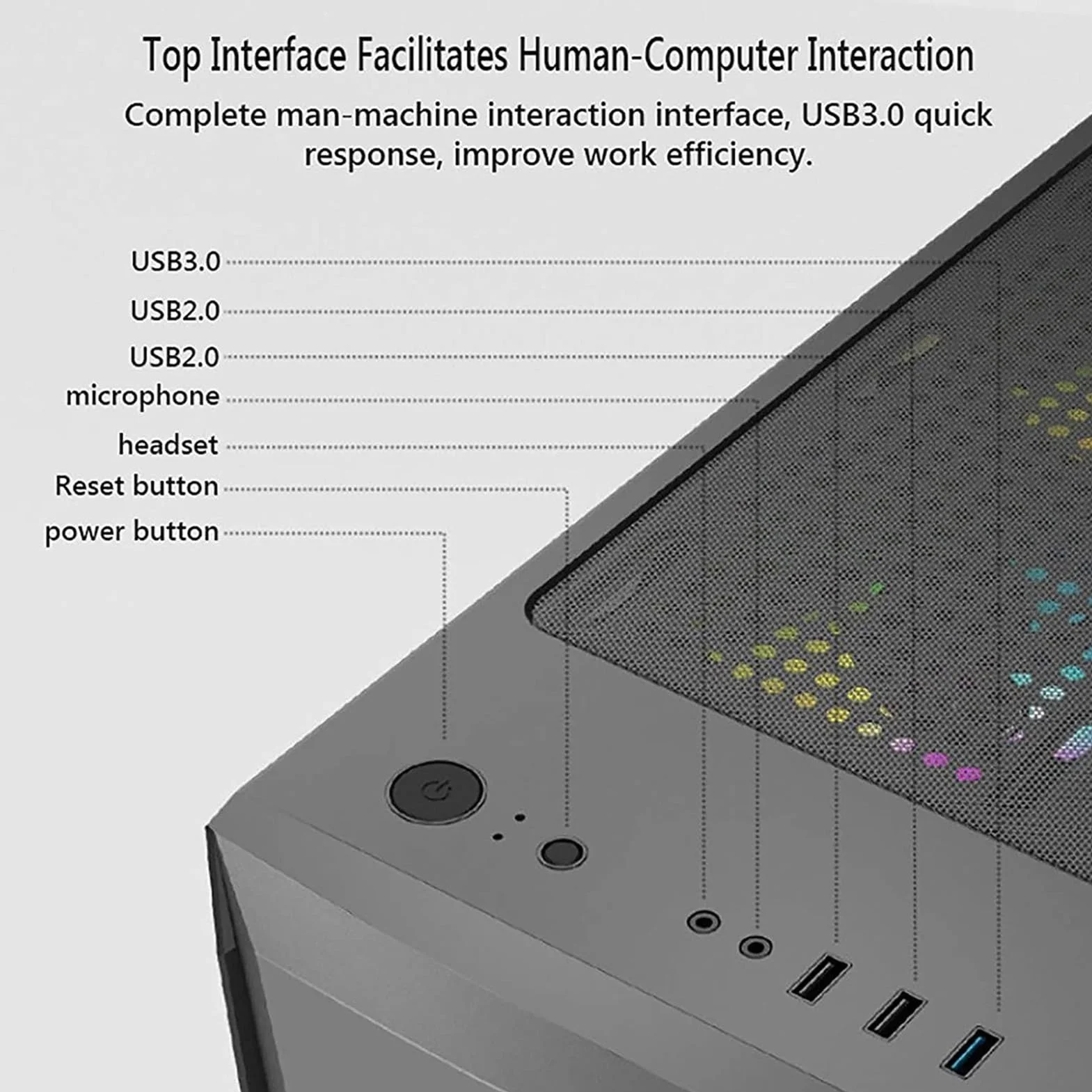 Obudowa Komputera Typu Mid-tower ATX, M-ATX, MINI-ITX, Panel Boczny Ze Szkła Hartowanego, 1 USB 3.0, 2 USB 2.0, Obsługuje Chłodzenie Wodne I Może Być Wyposażona W 6 Wentylatorów(White)