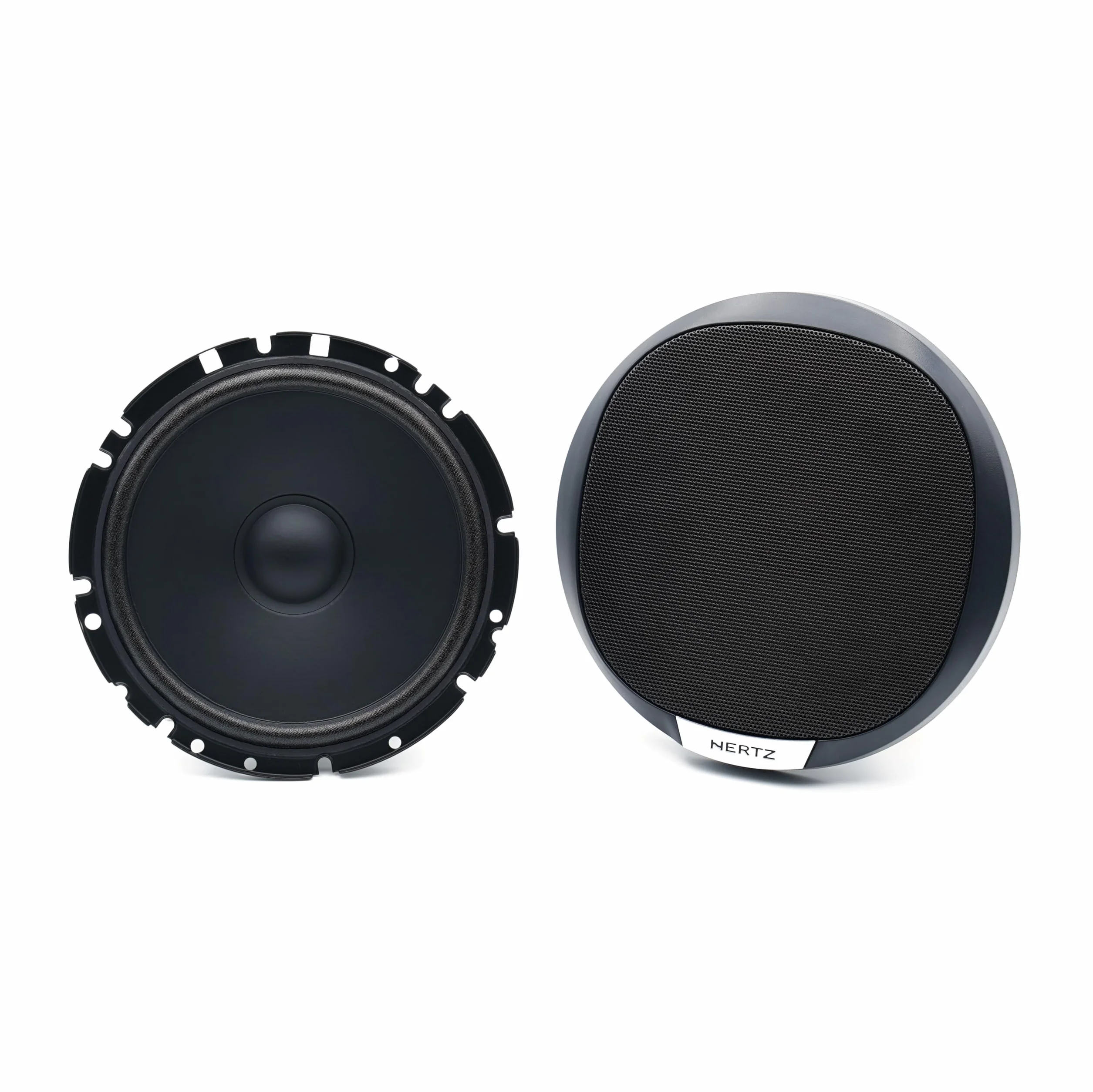 Hertz K 165 Fan Edition 2-drożny zestaw głośników niskotonowych 165/170 mm, 24 mm głośnik wysokotonowy i wbudowany crossover, 300 W Peak, 4 omy, kratki w zestawie i łatwa instalacja
