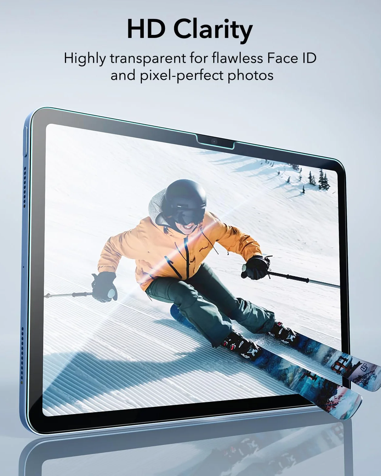 ESR 2-pak osłon ekranu dla iPad 11./10. generacji A16 (11/10.9 cala, 2025/2022), folia ze szkła hartowanego 9H z ultra dopasowanym uchwytem, obsługa Apple Pencil, odporna na zarysowania, HD klarowność