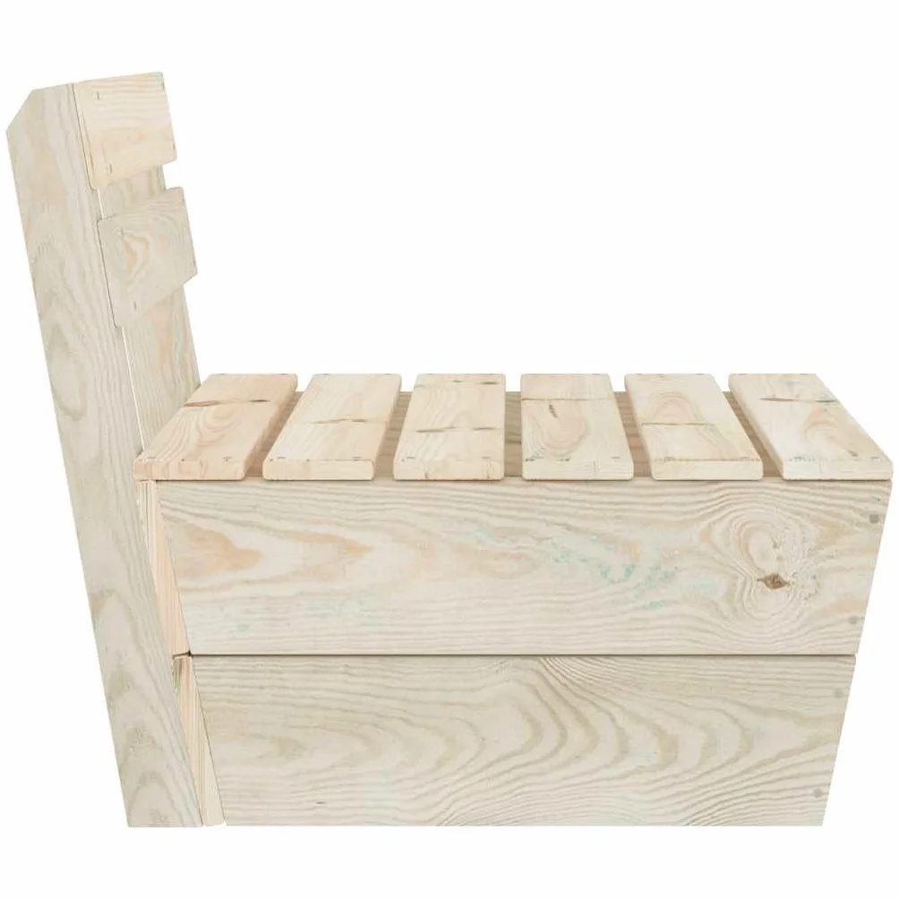 vidaXL Sofa centralna, segmentowa, paleta ogrodowa, sofa ogrodowa, meble tarasowe, ogrodowe na zewnątrz, podwórze, impregnowane drewno świerkowe