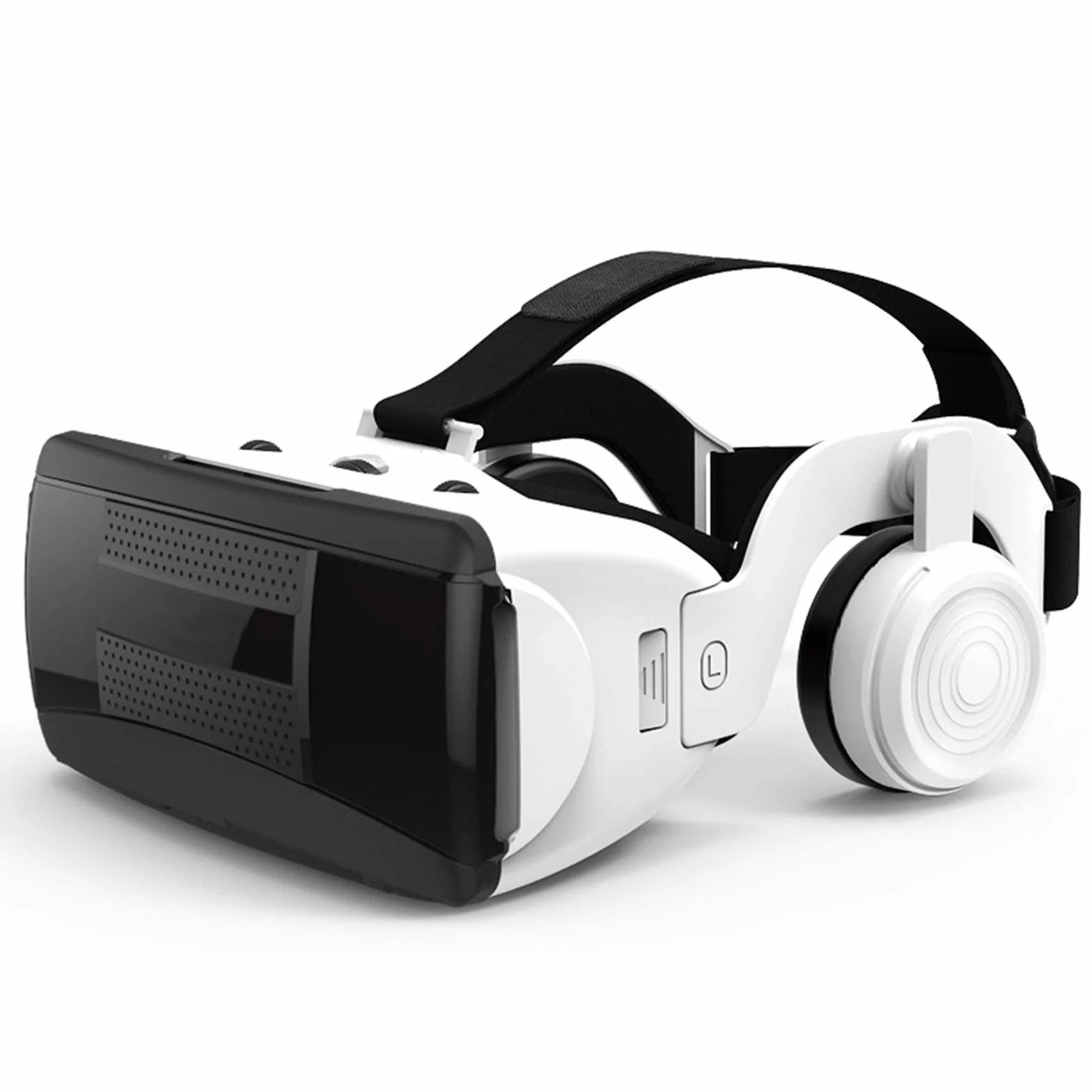 VR Okulary 3D, VR Virtual Reality, wbudowany zestaw słuchawkowy stereo, do gier i filmów, kompatybilny z iPhonem, Samsung i innymi smartfonami (4,7 do 6,0 cala)