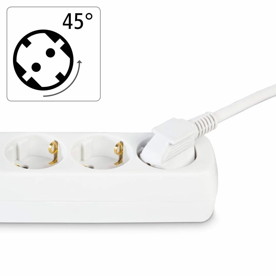 Hama 00030569 Potrójne Gniazdo Wtykowe 230 V, Biały 3 m