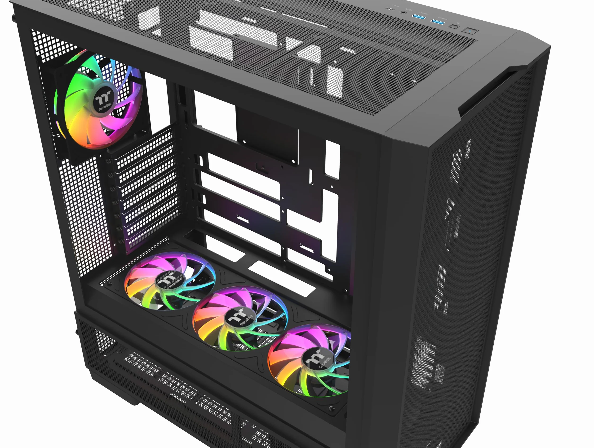 Thermaltake S380 TG ARGB | Mid Tower Chassis | kompatybilny z Hidden Connector | panel ze szkła hartowanego | 360 mm Single Frame ARGB system wentylatora i 1 fabrycznie zainstalowany wentylator ARGB