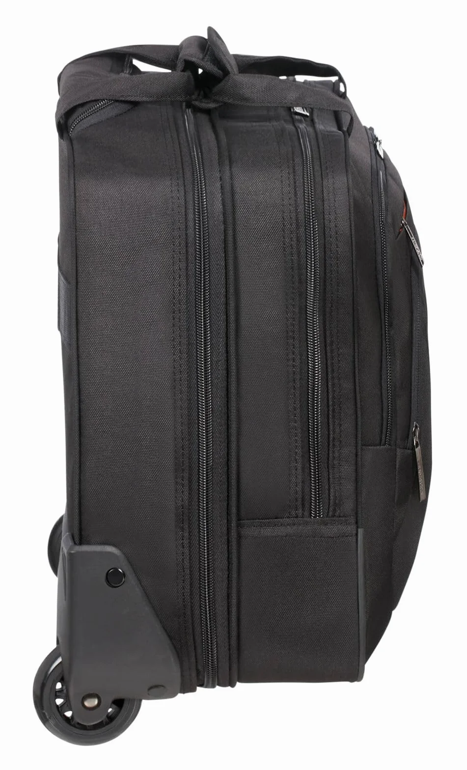 American Tourister at Work - Torba na laptopa 15.6 cala z kółkami, 44 cm, 22 L, Czarny/Pomarańczowy (Black/Orange)
