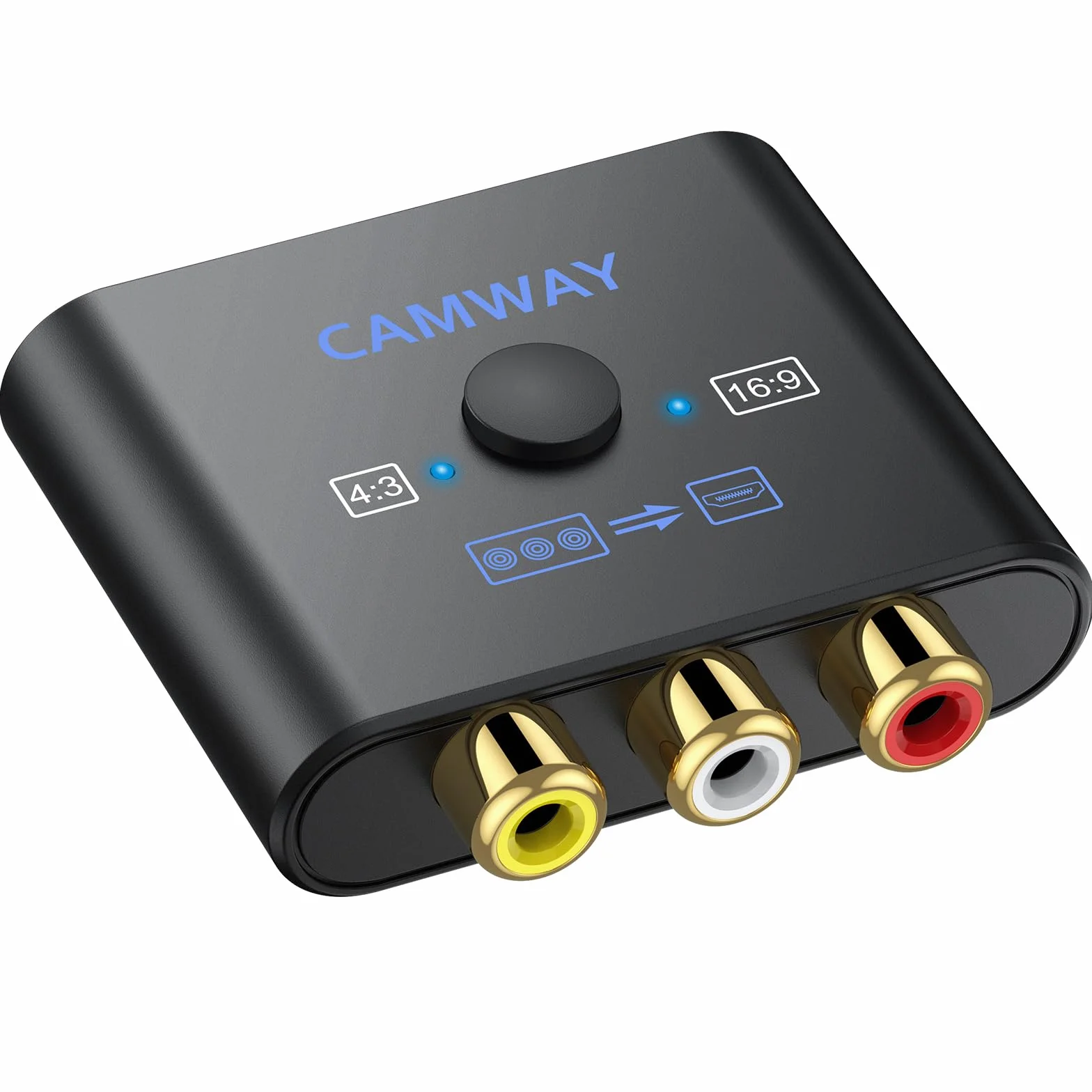 CAMWAY konwerter RCA na HDMI adapter AV 1080P PAL NTSC dla Wii PS1 PS2 N64 Xbox