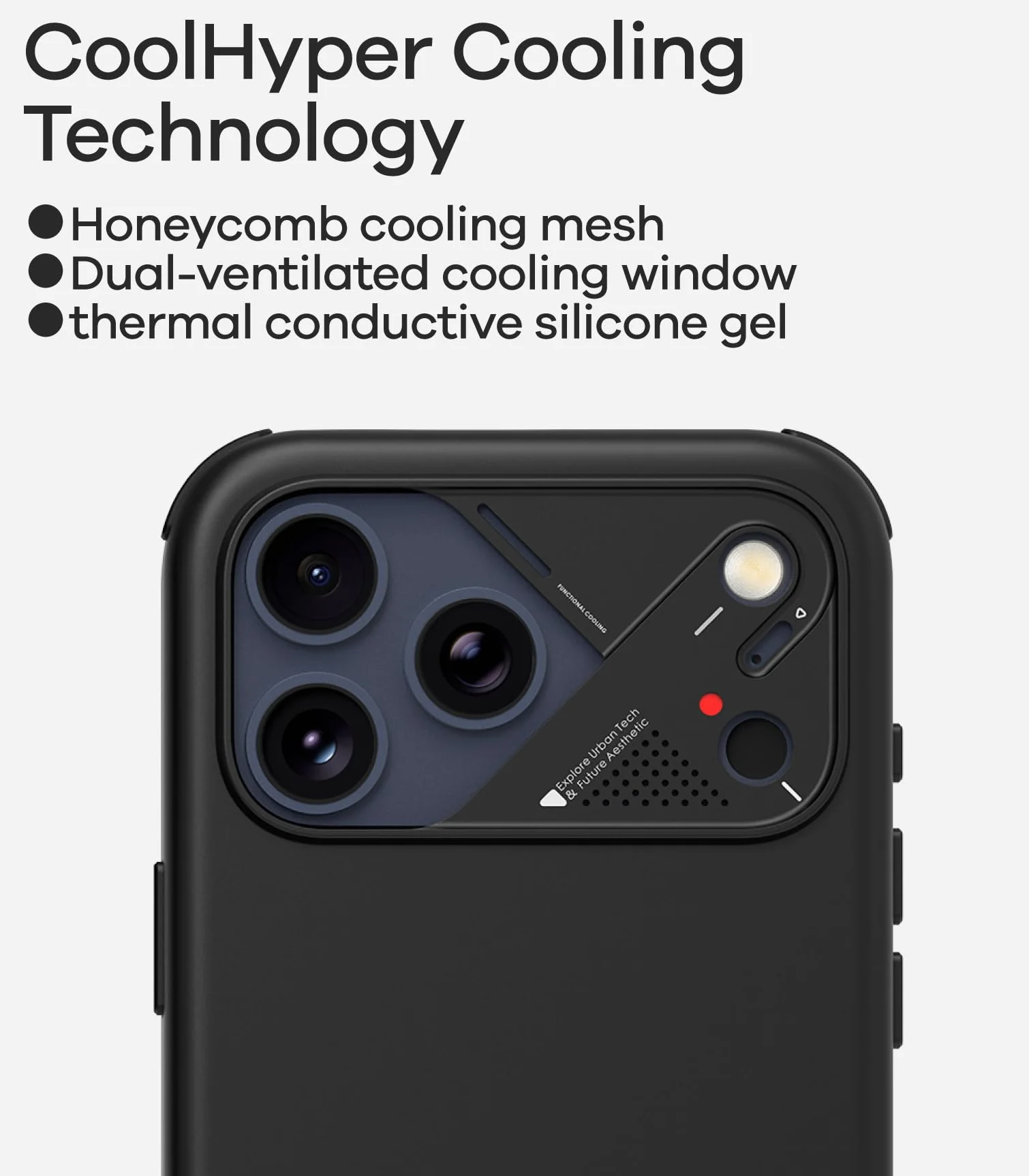 Aulumu A17 wegańskie skórzane etui na iPhone'a 17 Pro, Magsafe z żebrami chłodzącymi i sterowaniem kamerą, etui ochronne CoolHyper, odporne na wstrząsy, odporne na zarysowania, pełne owinięcie, białe