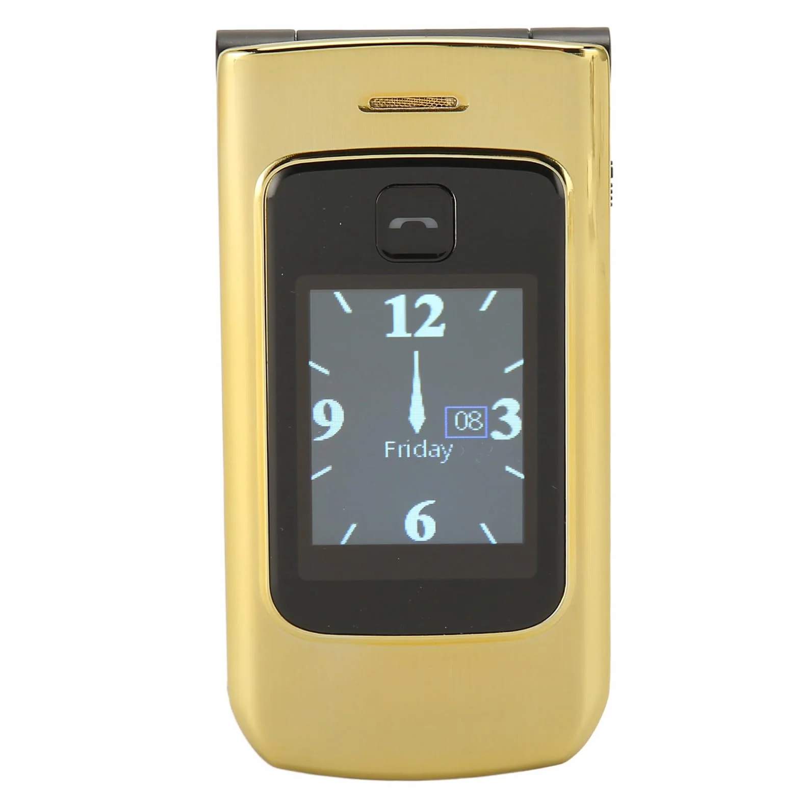 Generic YEEMI K21+ Telefon Komórkowy z klapką 4G i Dużym Przyciskiem z Podwójnym Ekranem dla Seniorów, Podstawowy Telefon Komórkowy z baterią 4800 MAh dla Osób Starszych (GOLD)