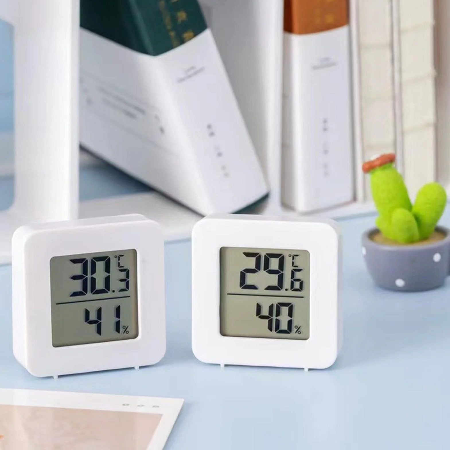 Monitor temperatury i wilgotno?ci w pomieszczeniu - Cyfrowy wska?nik ekspresji monitora temperatury i wilgotno?ci,Czujnik komfortu powietrza, elastyczny miernik wilgotno?ci do pokoju dzieci?cego, biur