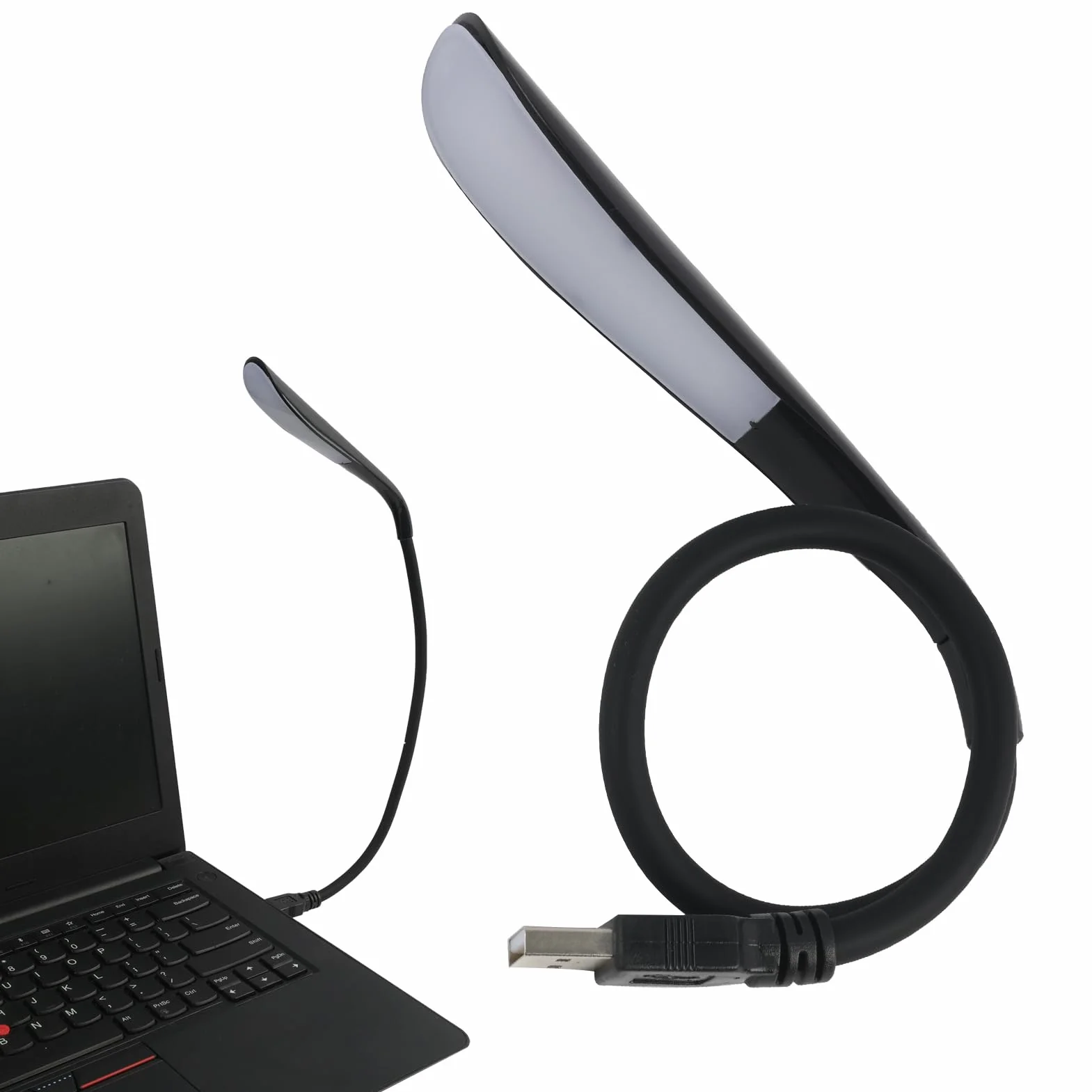 Wodoodporna lampa USB do laptopa, elastyczna lampa klawiaturowa USB, mini lampa USB z 3 regulowanymi poziomami jasności, ochrona oczu, ściemnialna lampa led usb dotyk dotykowy, czarna
