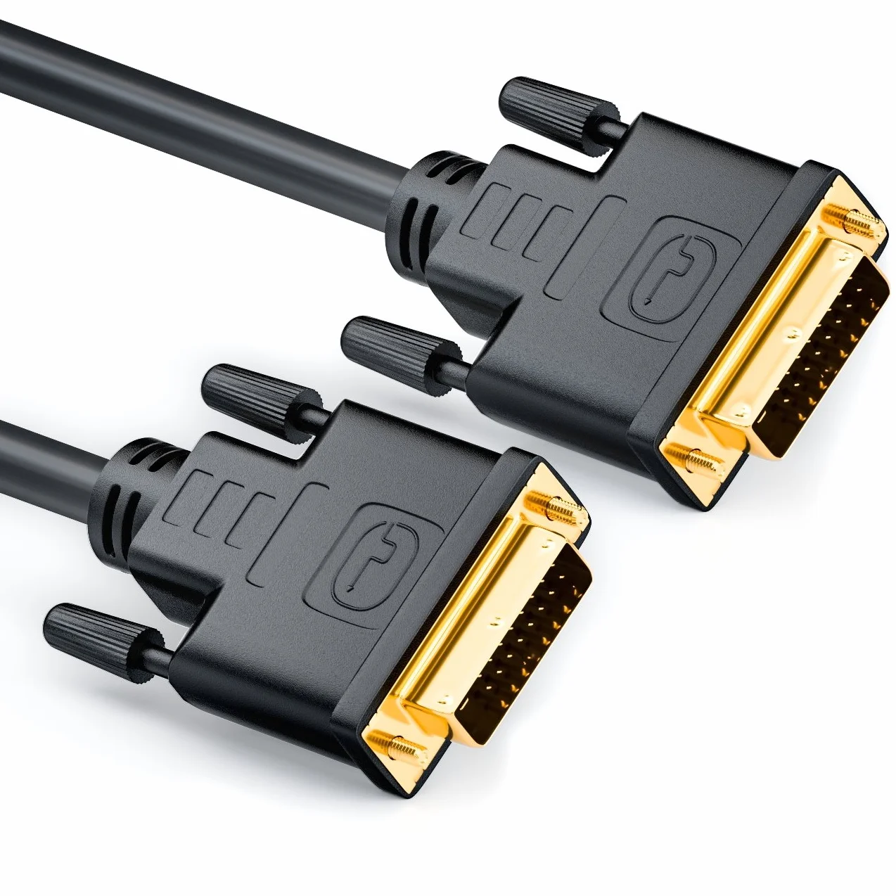 deleyCON 3,0m DVI Kabel 24+1 - DVI-D Dual Link - HDTV 1080p Full-HD 3D Ready - Kabel Adaptera do Monitora z Ferrytowym Rdzeniem - Czarny