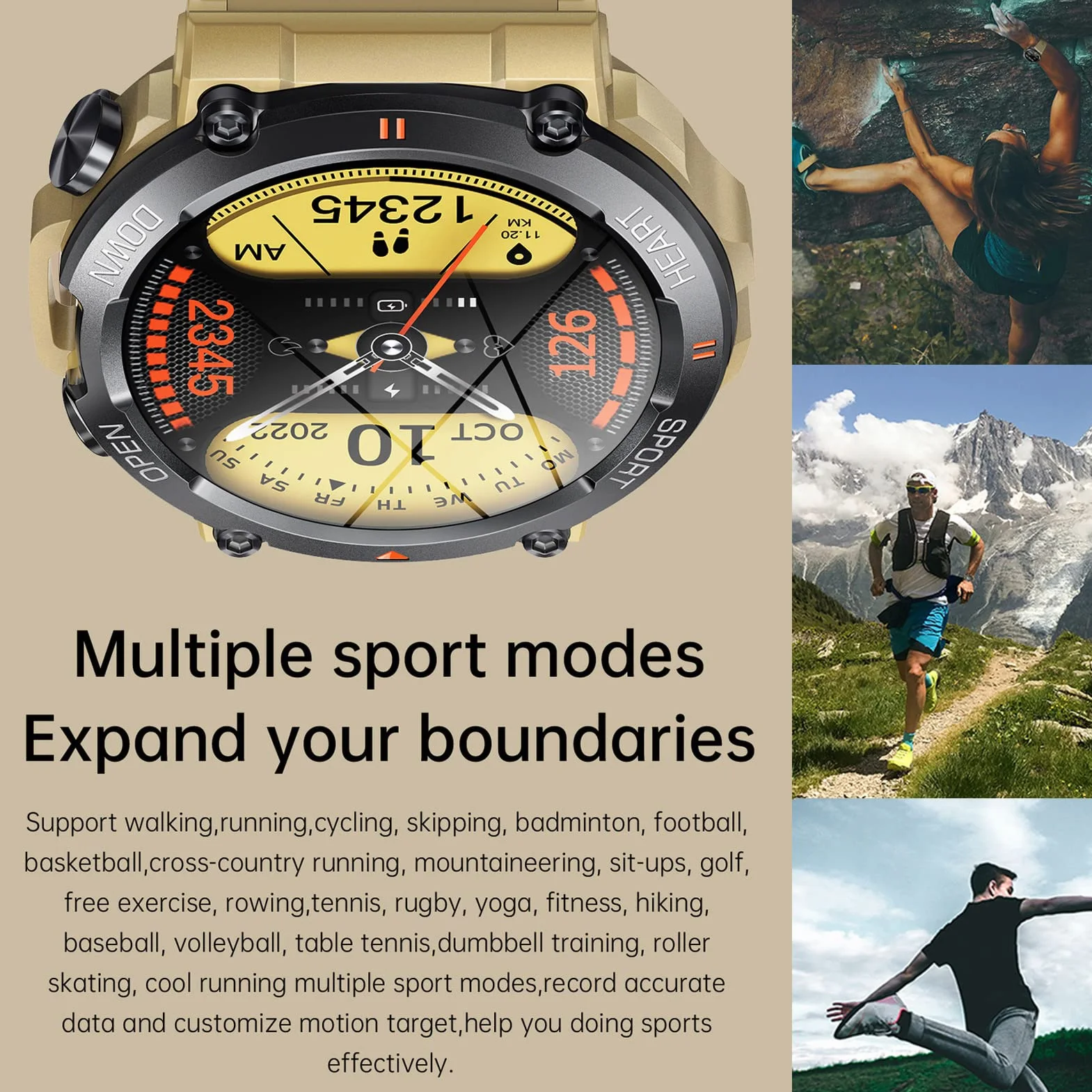 Inteligentny Zegarek dla Kobiet i Mężczyzn z Połączeniem Bluetooth, Monitor Aktywności Fizycznej z Monitorem Tlenu Bloox, Wiele Trybów Sportowych, Wodoodporny Zegarek Fitness dla