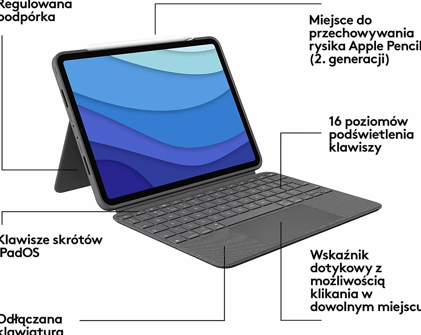 Logitech Combo Touch for iPad Pro 11-inch - DEU QWERTZ