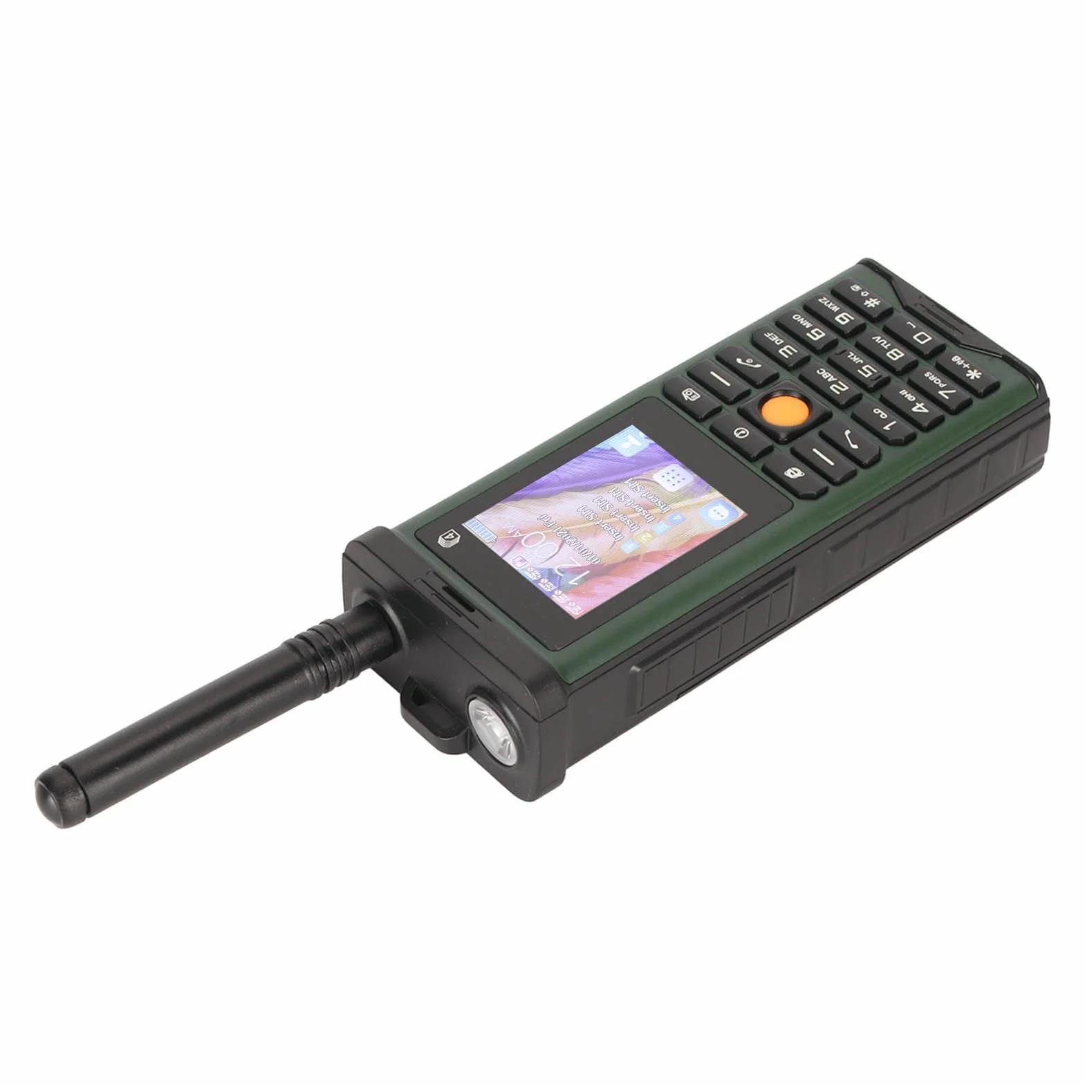 Telefon Komórkowy dla Seniorów, Mikrofon z redukcją Szumów, 4 Karty SIM, Odłączana Antena do Telefonu Komórkowego w Pomieszczeniach (Zielony)