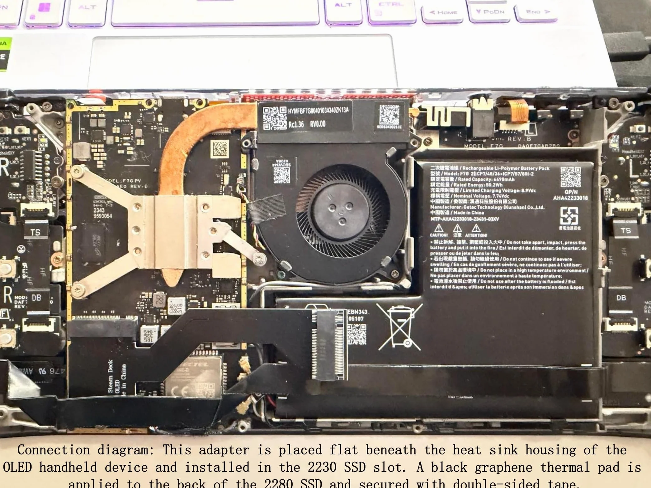 Do urządzeń przenośnych OLED Steam Deck M.2 NVMe PCIe 4.0 2230 do 2280 SSD Adapter Converter karta rozszerzeń, modyfikacja 2230 do 2280 rozmiar SSD Converter Board, model OLED Rozszerz kartę pamięci o