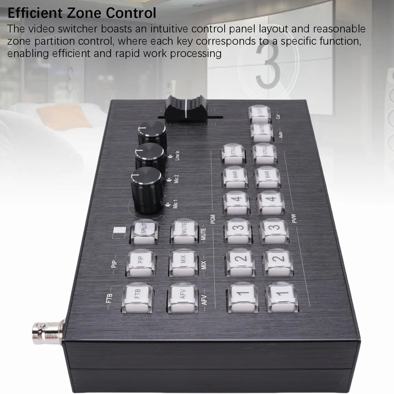 Miksera Wideo SDI HD Multimedia Live Streaming Video Switcher z 1-kierunkowym Wejściem SDI 3 Wejścia Multimedialne HD 2 Wyjścia Typ C USB3.0 (wtyczka UE)