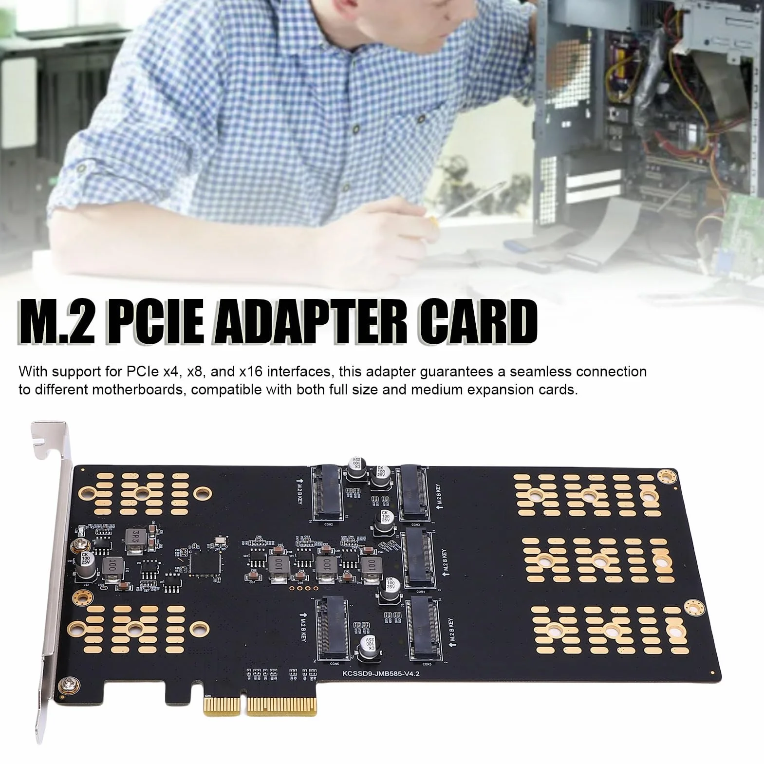 Cuifati M.2 PCIE do M.2 Serial ATA Ssd Adapter, 5 Szczeliny M.2 PCIE Karta Ekspansji, PCIE i Szeregowe Protokoły ATA, M. 2 PCIE do M. 2 Adapter Ssd, dla 2 280 2 260 2 24 2 2 2