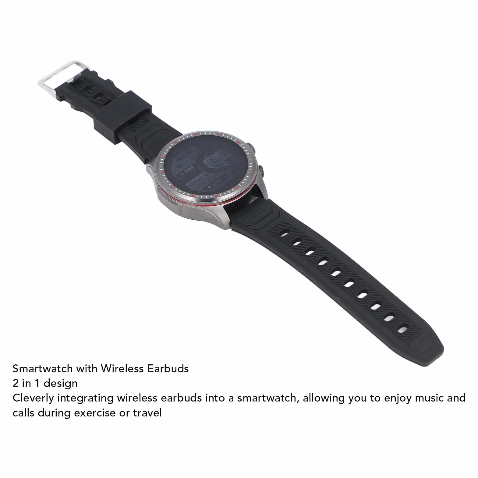 FILFEEL Smartwatch 2 w 1 ze Słuchawkami, Odtwarzanie Muzyki na Ekranie Dotykowym o Przekątnej 1,53 Cala, Odbieranie połączeń Zegarek z Trackerem Fitness, Bezproblemowo Integruje