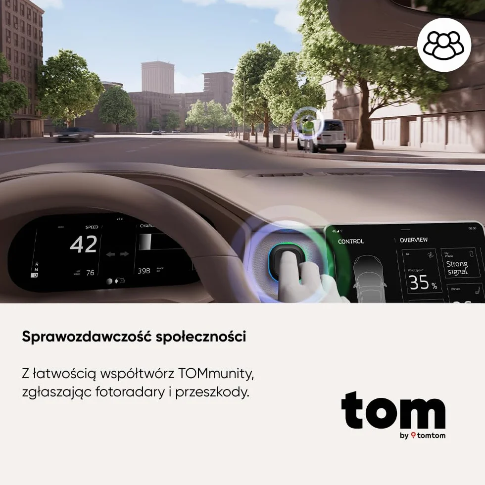 TomTom Antyradar do Samochodu - Bez Abonamentu | Tom by TT Premium Pack