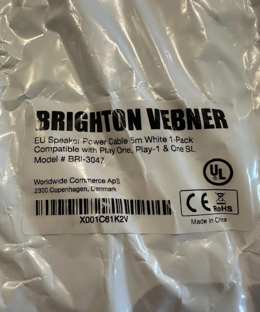 Brighton kabel zasilający 5m biały do Play One Play-1 One SL Samsung HW-Q950 SWA-9500S/XE
