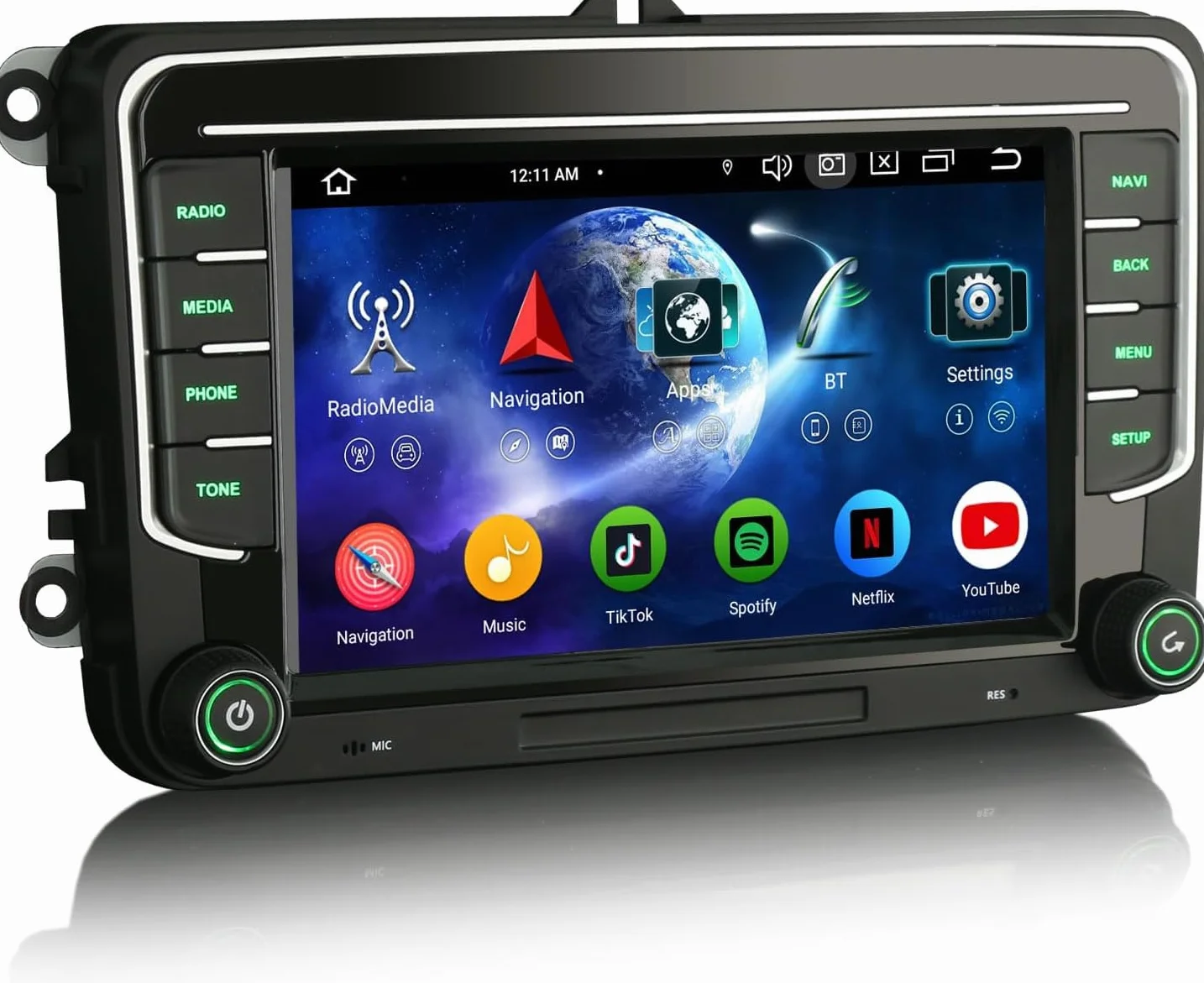 Android 14 4 GB + 64 GB 8-rdzeniowe radio samochodowe GPS nawigacja do VW Crafter Amarok, Caddy, Polo ŠKODA Yeti Transporter T6, 7 cali, ekran dotykowy, obsługuje CarPlay Android Auto DAB+ WiFi 4G FM