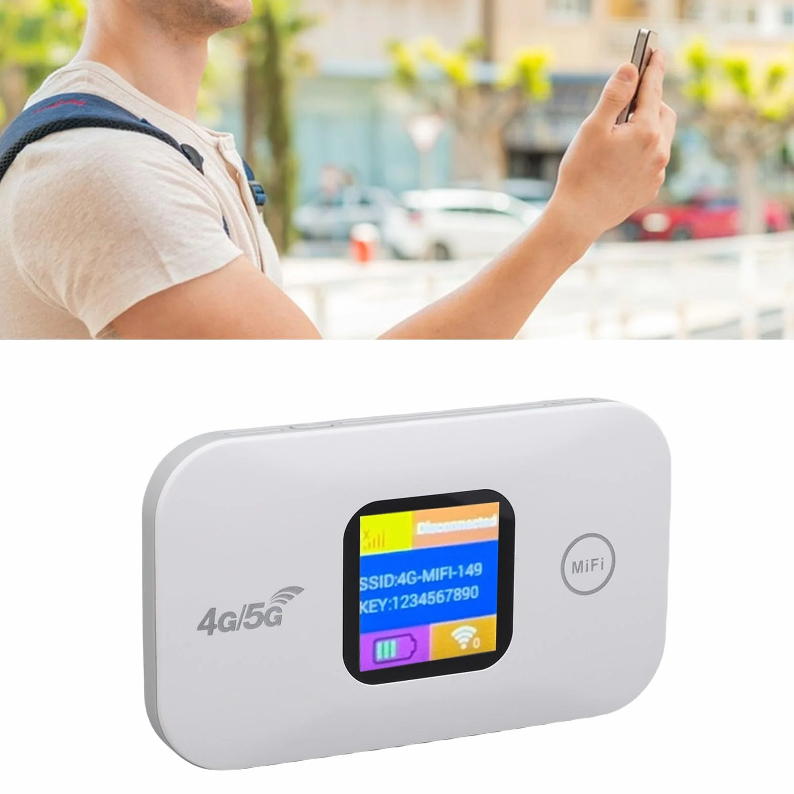 Przenośny Hotspot Wi-Fi 300 Mbps 4G Mobile Hotspot z Wyświetlaczem LED, Router do Podróży