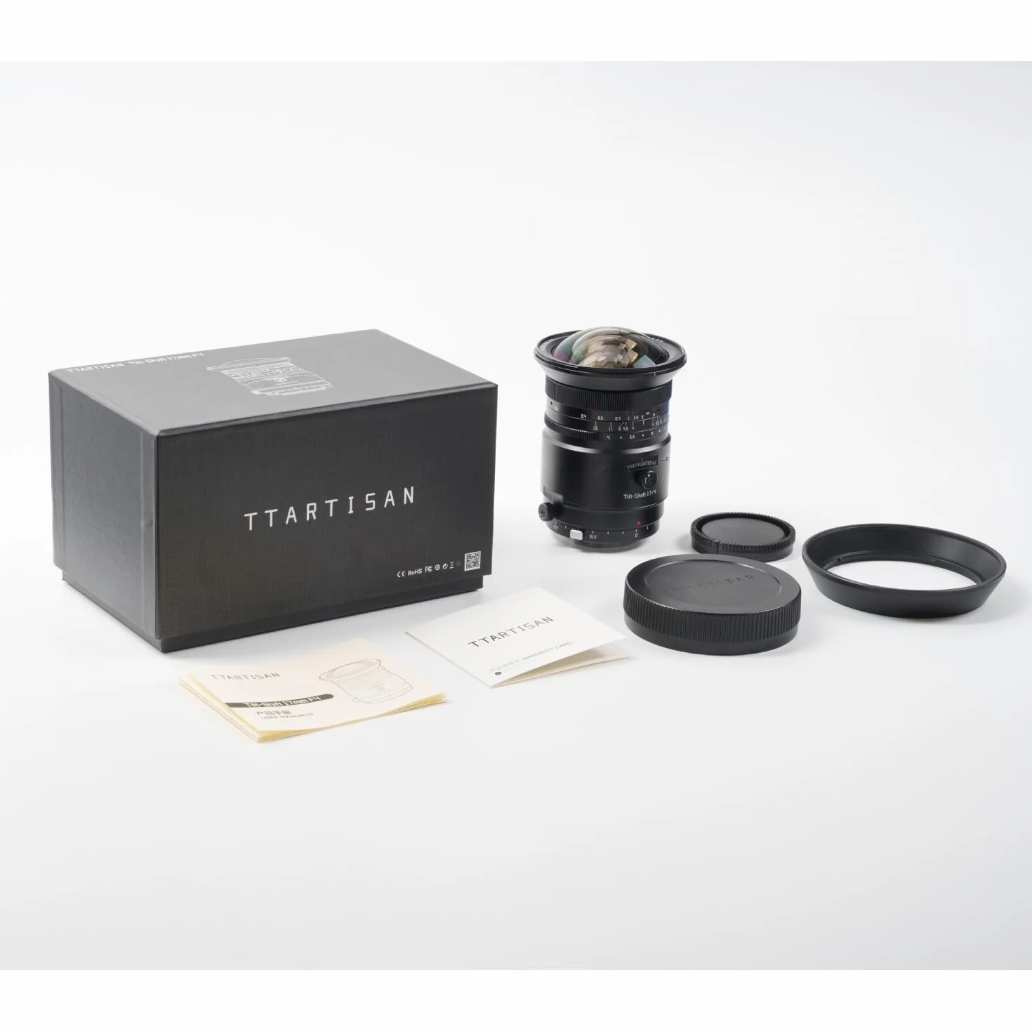 TTARTISAN Tilt-Shift obiektyw F4 17 mm do kamer NZ Mount, ultraszerokokątny z ręcznym ustawianiem ostrości, przesunięcie ± 8 mm, 10 przysłon, profesjonalny obiektyw architektoniczny