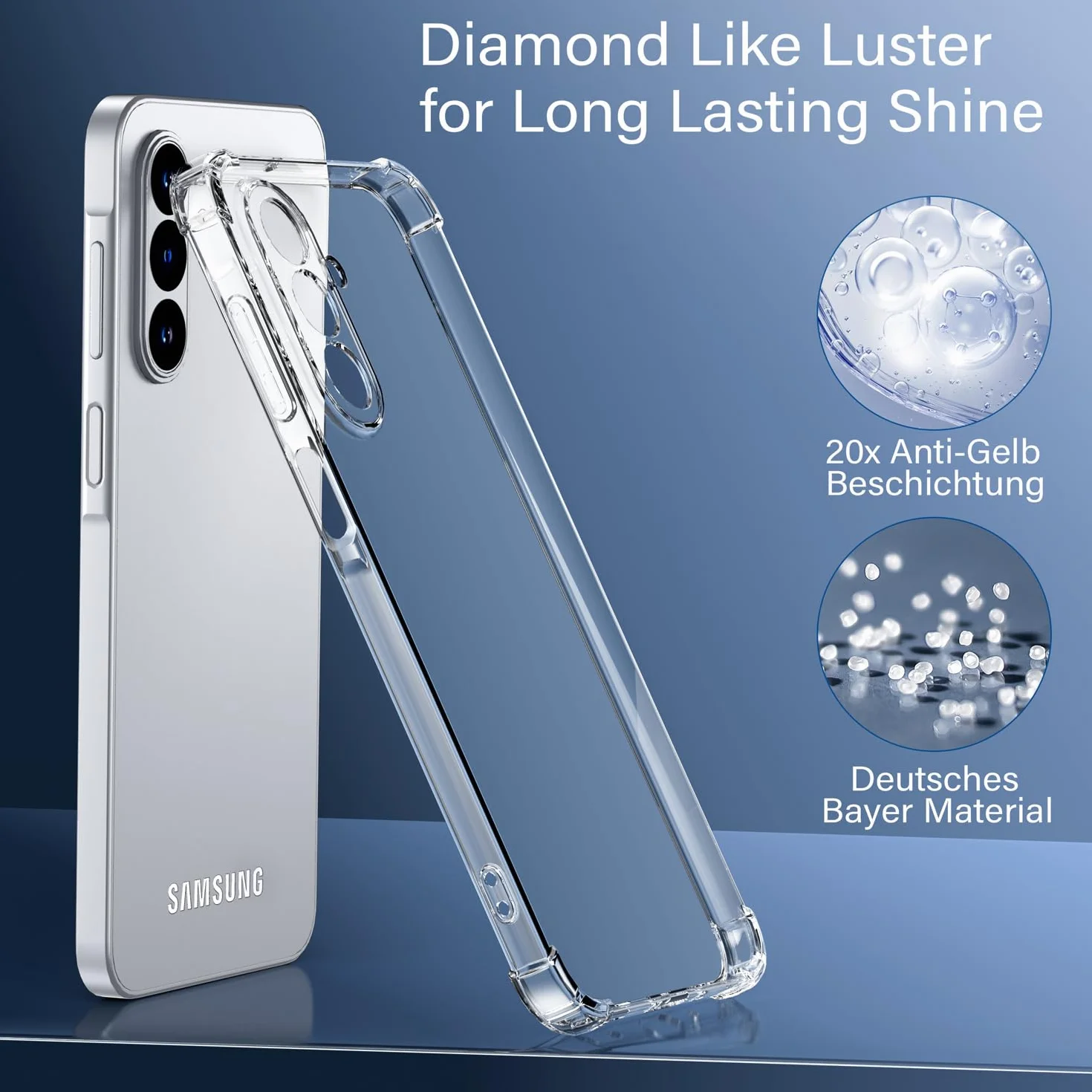 Etui do Motorola Edge 70 Fusion z 2 sztukami folii ochronnych ze szkła hartowanego, przezroczysta obudowa TPU z narożnikami poduszki powietrznej