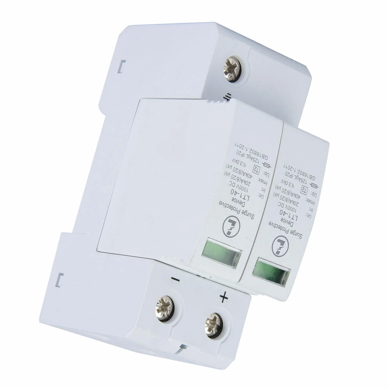 Ogranicznik Przepięć 2P DC 1000V Ogranicznik Niskiego Napięcia Ogranicznik Przepięć 36MM Instalacja na Szynie Zastosowanie z Wyłącznikiem(20/40KA)