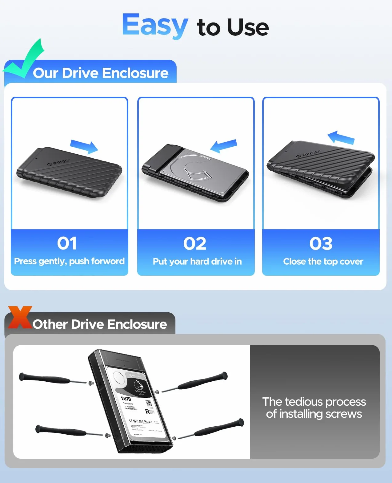 ORICO 2,5 cala obudowa HDD USB 3.0 zewnętrzna SATA SSD 9,5mm 7mm UASP Trim czarna 25PW1-U3