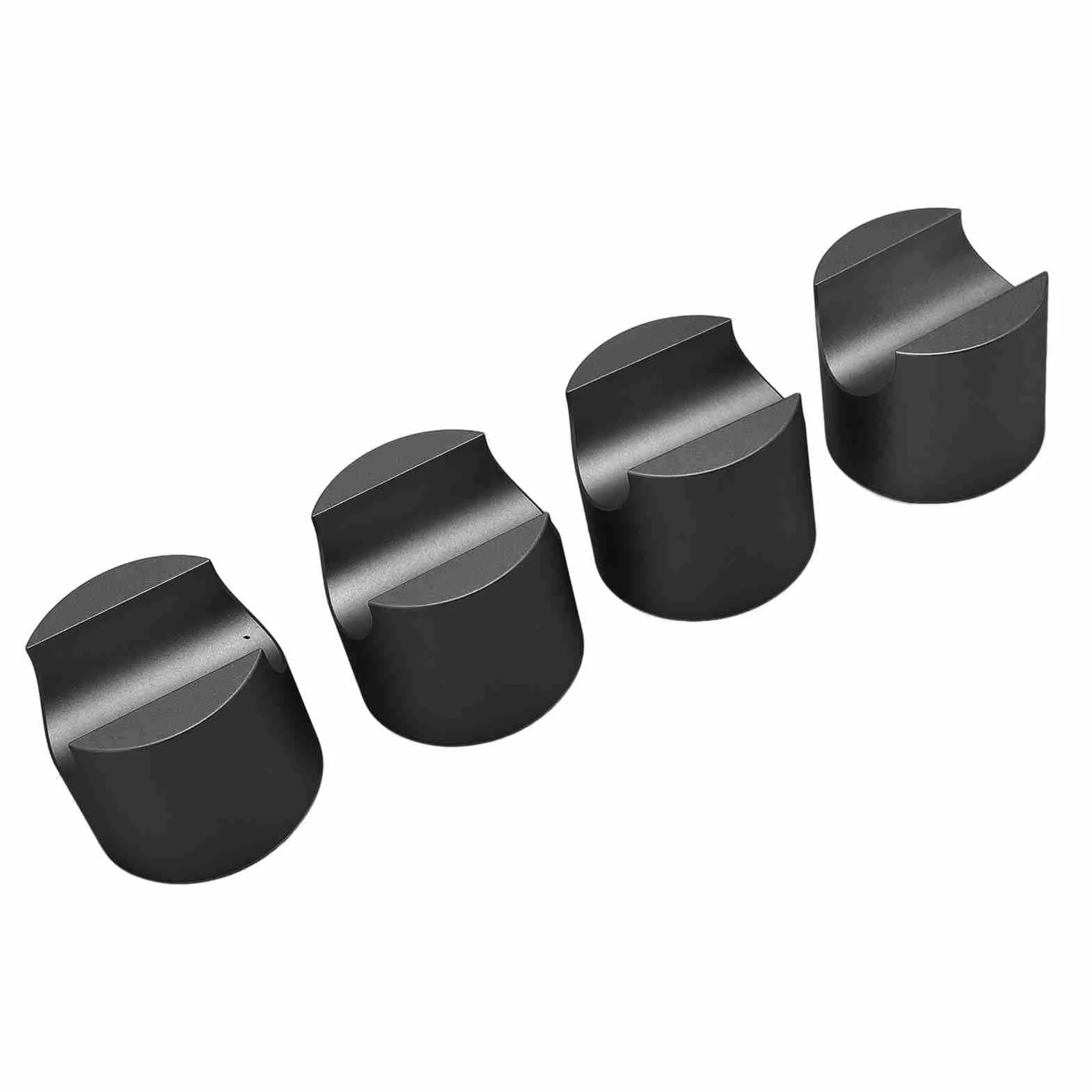 Generic Tłumiący Stop Aluminium Stabilizator Kabla HiFi do Wspornika Kabla Głośnikowego Mocy, Idealny do Konfiguracji Dźwięku Przestrzennego, 4 szt., Wielofunkcyjny Kina Domowego (BLACK)