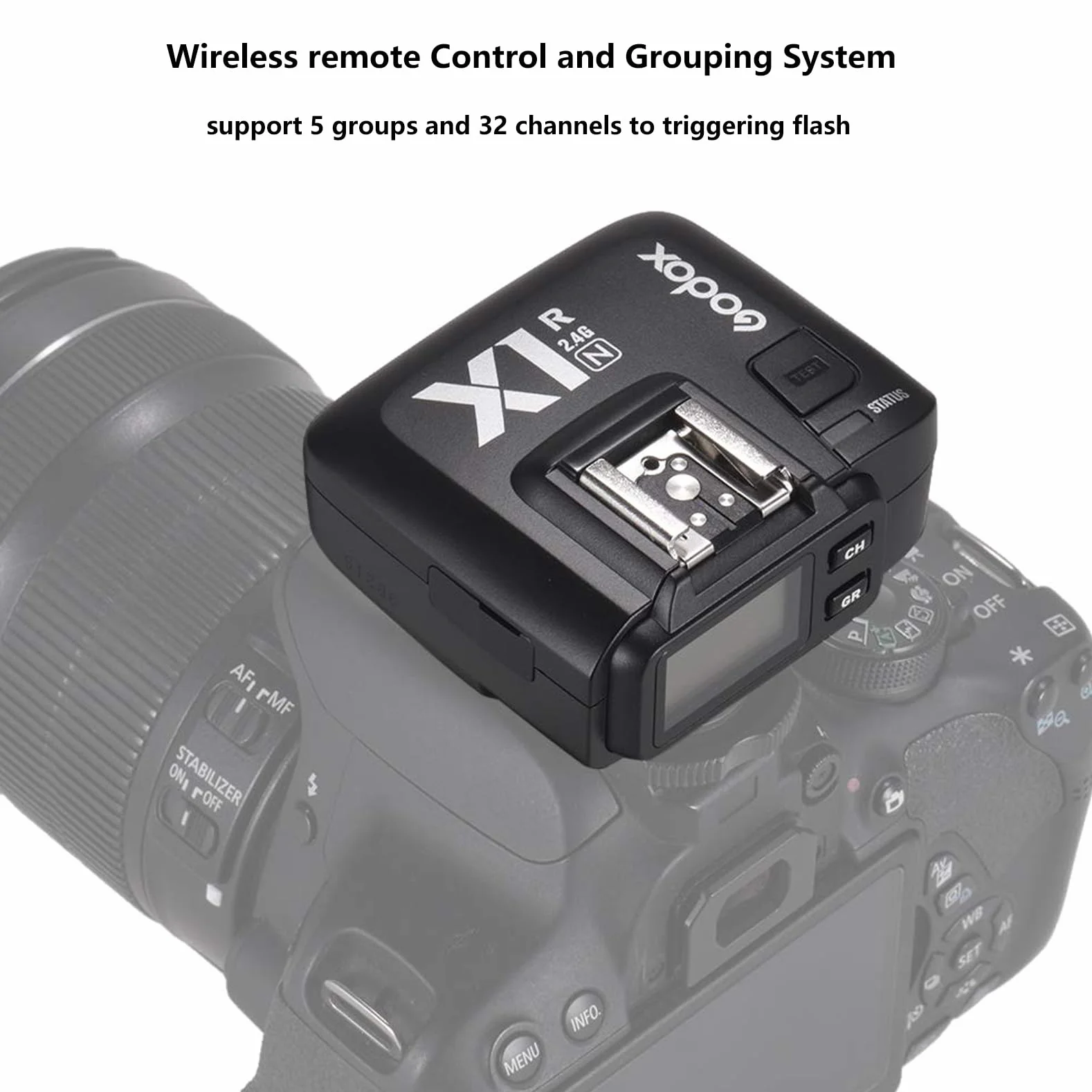 Godox X1R-N TTL 2.4G bezprzewodowy odbiornik wyzwalający lampę błyskową do aparatów serii Nikon (X1R-N)