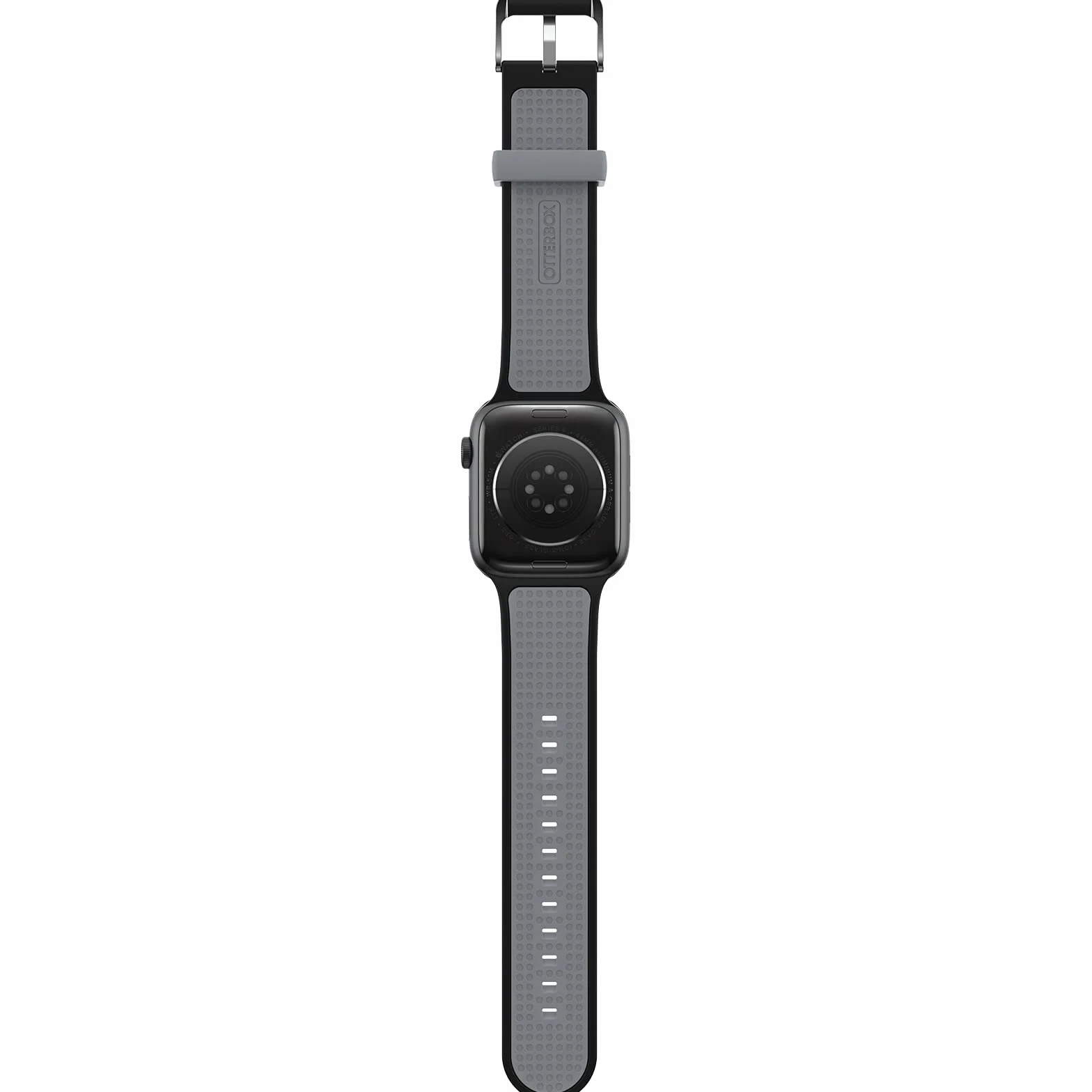 OtterBox Całodzienny pasek do zegarka Apple Watch 44/45/46mm, wytrzymały, miękki w dotyku silikonowy pasek do zegarka Apple Watch, Autobahn Black
