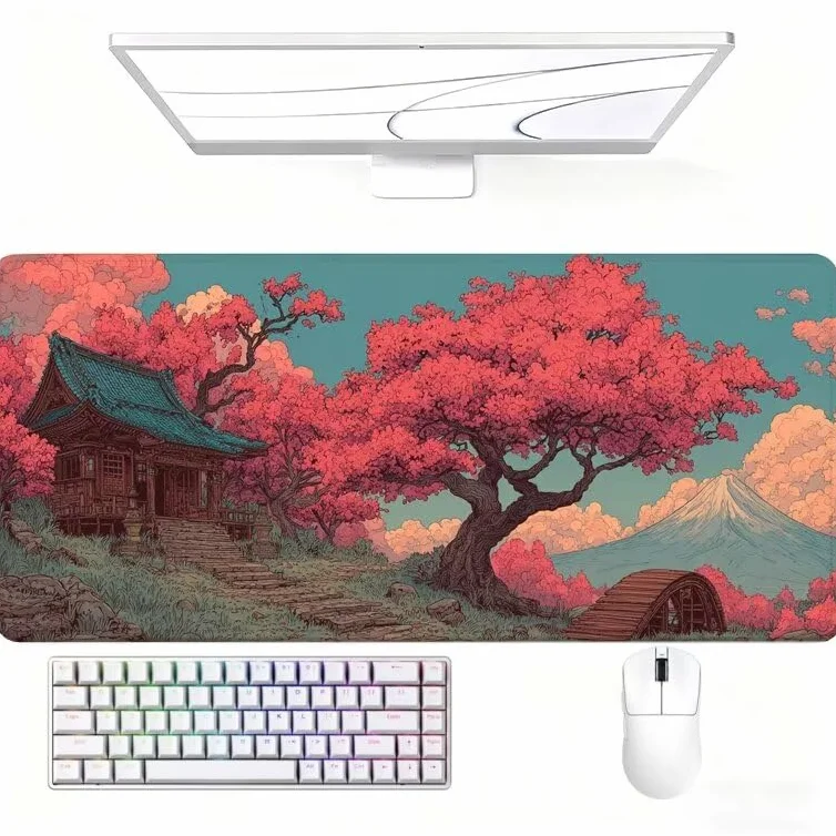 Podkładka pod mysz do gier Drzewo Duża podkładka pod mysz 1200 x 600 x 3 mm Podkładka pod mysz Retro Gładka powierzchnia z antypoślizgową gumową podstawą pod ręką Biuro Akcesoria do gier dla graczy