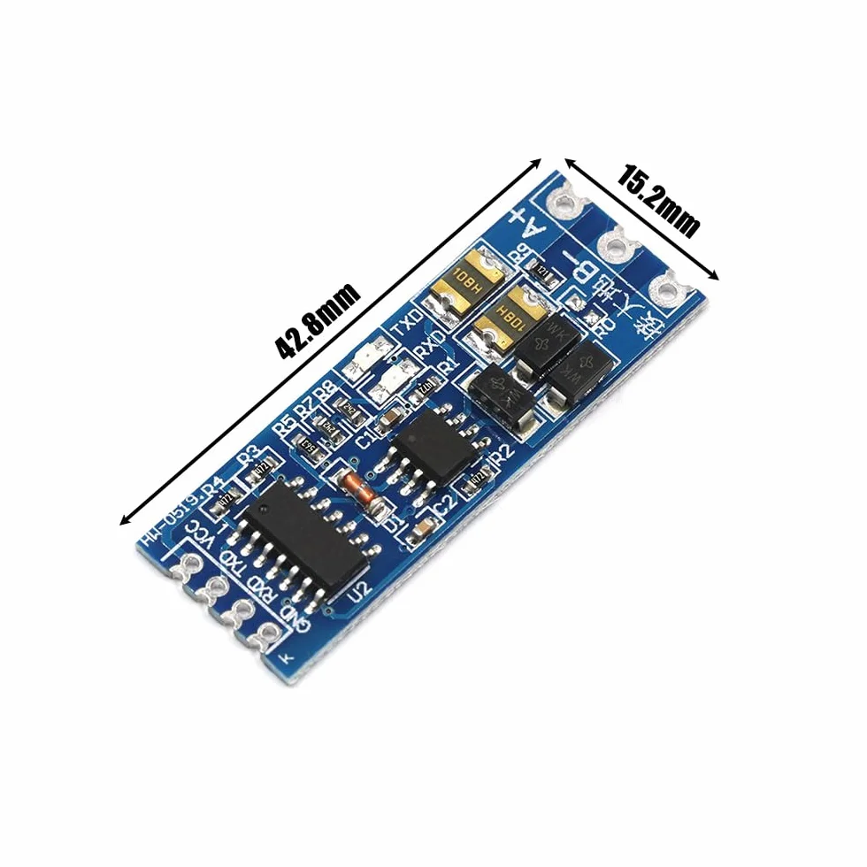 GERUI 8-częściowy moduł TTL do RS485 konwerter poziomu 3,3 V/5 V UART port szeregowy