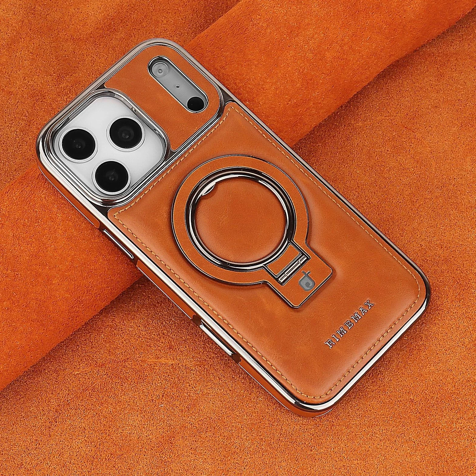 Etui na iPhone 17 Air (kolor: fioletowy) - skórzany magnetyczny stojak etui twarde silikonowe etui