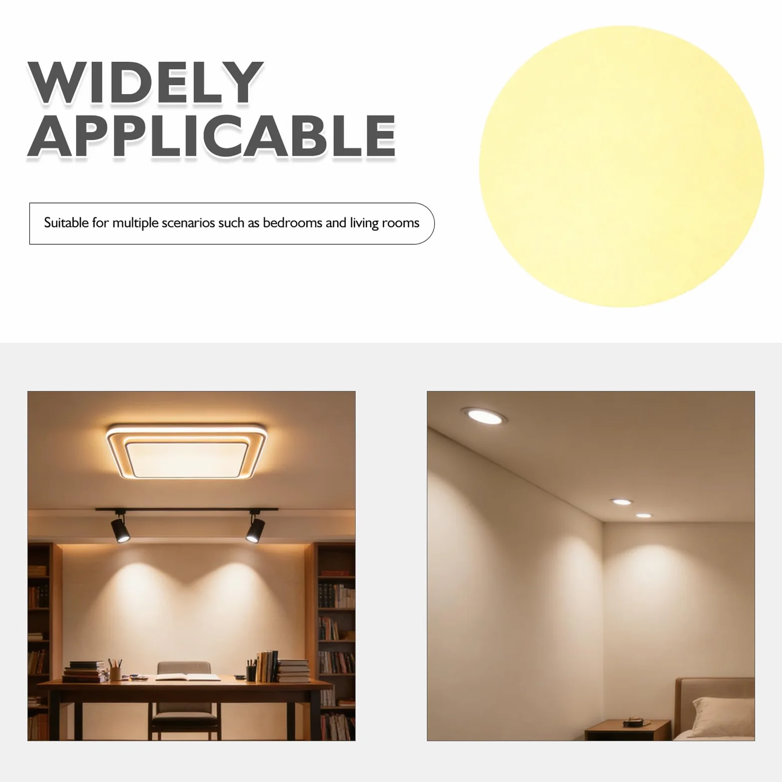 10 Szt. Sztuk Okrągłych Samoprzylepnych Folii Dyfuzyjnych Do LED Żółta Korekcyjna Światła Plastikowy Żelowy Do Oświetlenia Wideo i Lamp Sufitowych Łatwa Aplikacja Ciepła Atmosfera