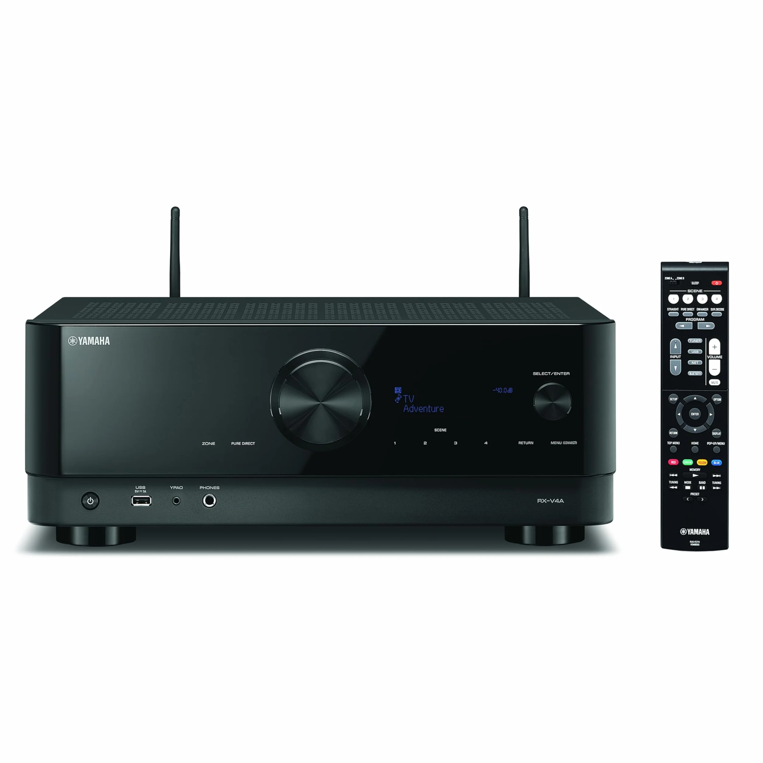 Yamaha RX-V4A Odbiornik Av, Czarny, 80W