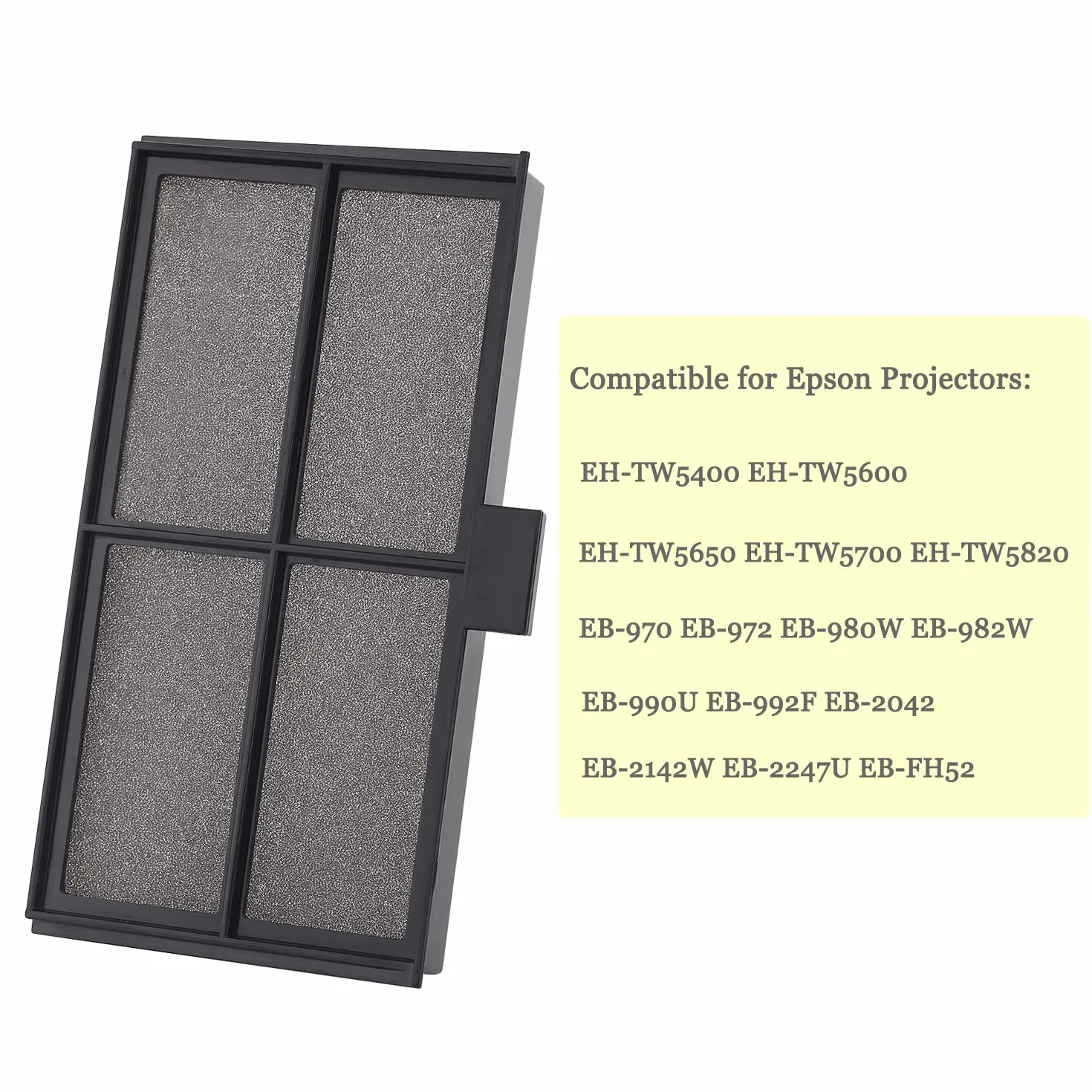Filtr powietrza do Epson ELPAF54 ELPAF55 EH-TW5400 EH-TW5600 EH-TW5650 EB-2042 EB-2142W EB-2247U EB-990U EB-980W EB-970 EB-972 EB-982W EH-TW5700 EH-TW5820 EB-992F EB-FH52 Reflektor