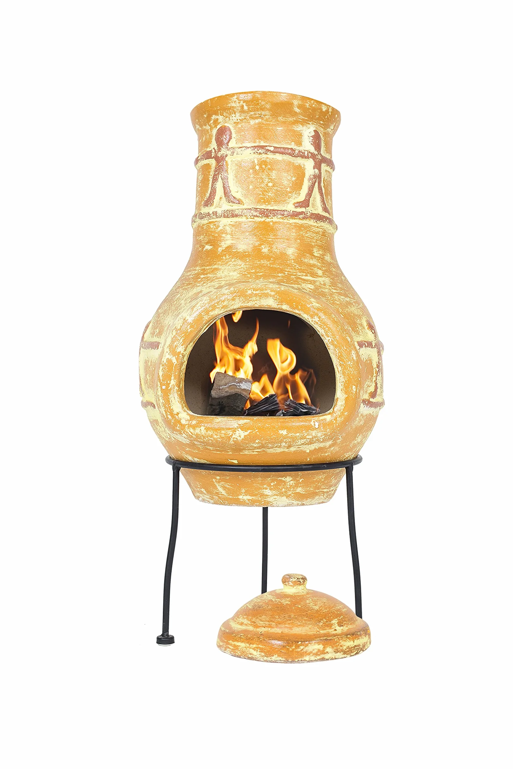 La Hacienda Companero Clay Chimenea, mała - palona pomarańcza