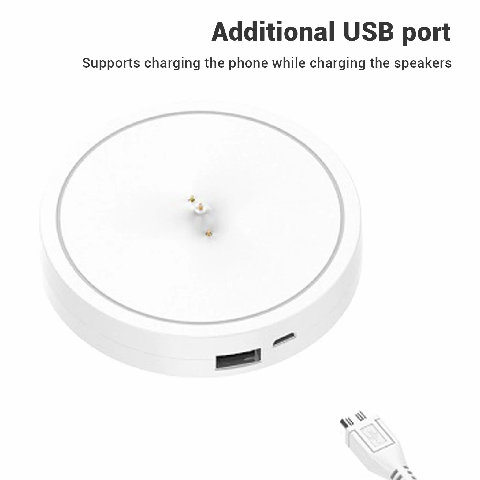 Ładowarka do Ultimate Ears Boom 3/Megaboom 3/BLAST/Megablast, Replament ładowanie Stacji Dokującej za pomocą Kabla USB (WHITE)
