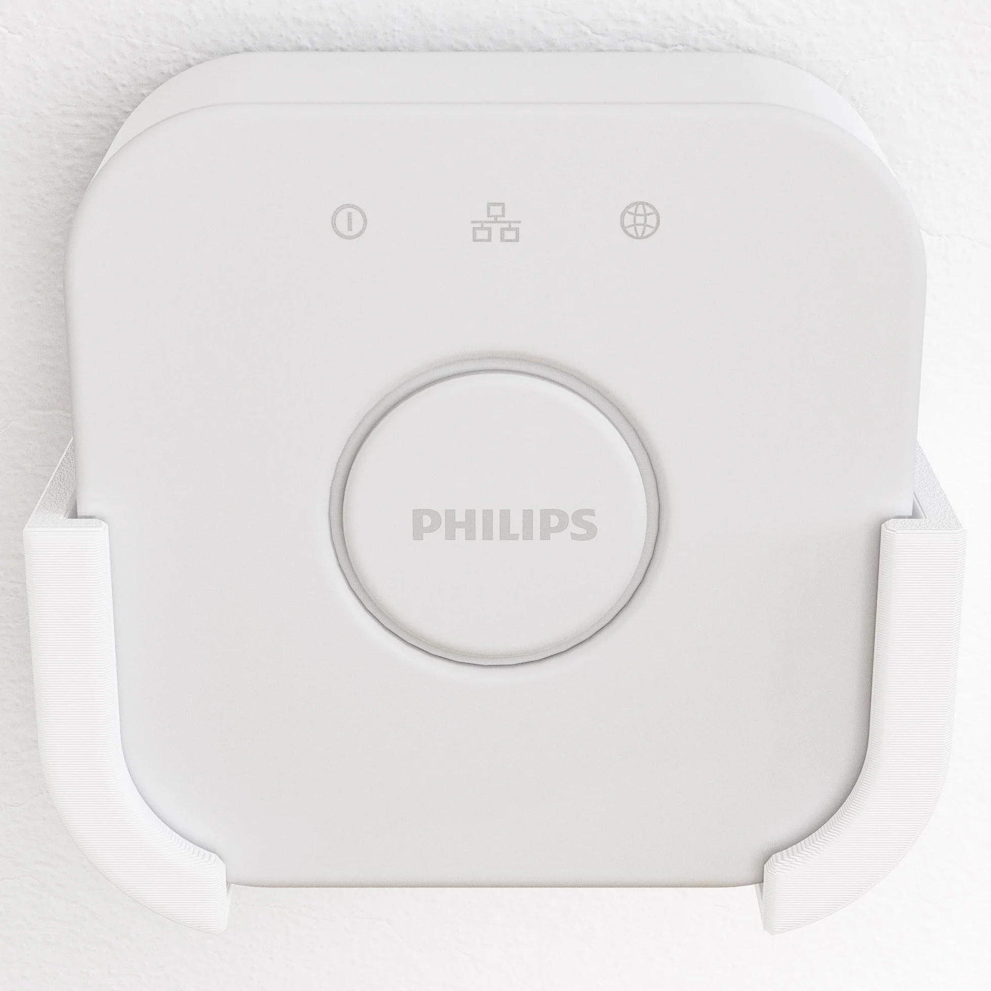 Uchwyt ścienny kompatybilny z Philips Hue Bridge | Uchwyt do sterowania Smart Home | Biały | Łatwy montaż