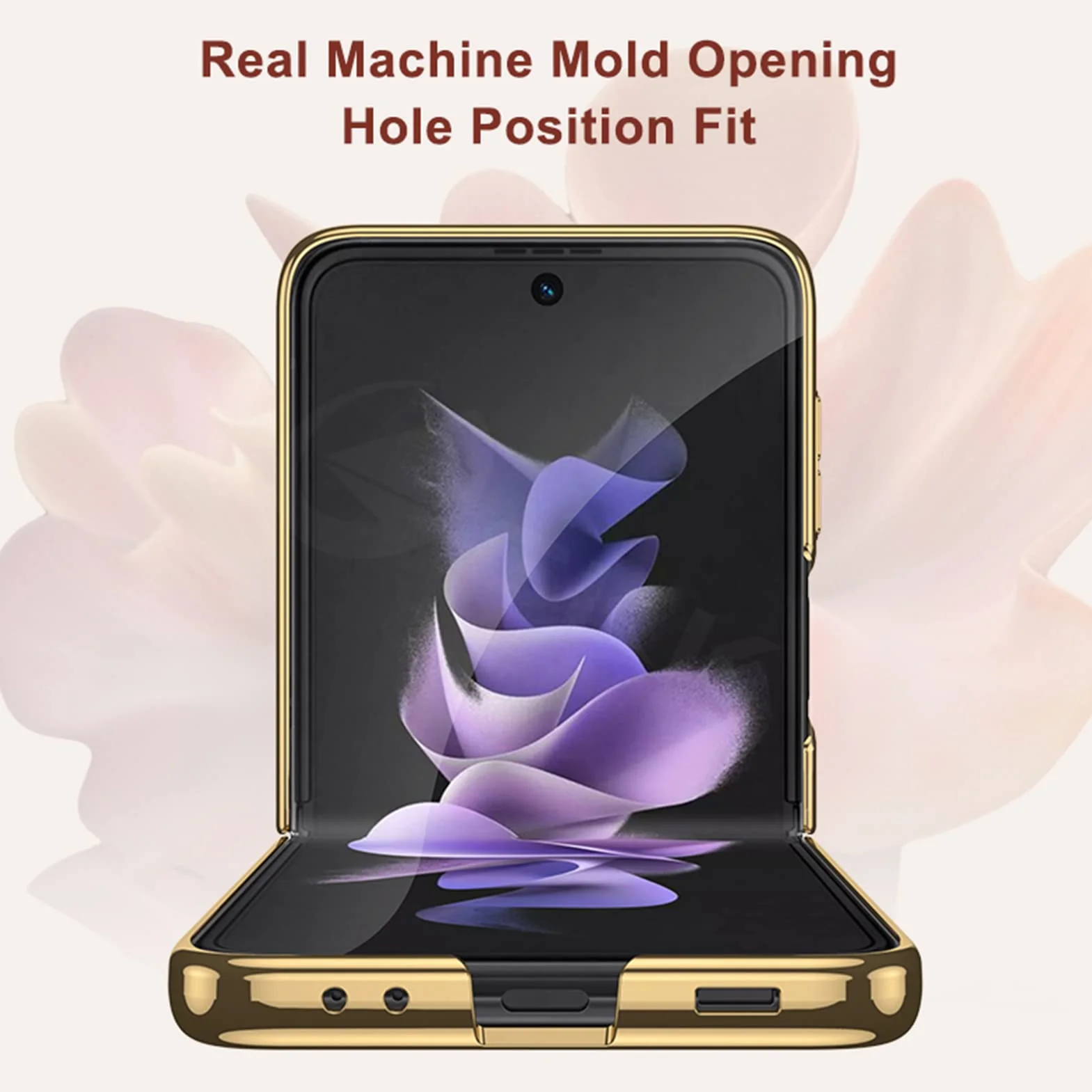 Etui do Samsung Galaxy Z Flip 3 5G z ochroną ekranu aparatu, ultracienkie szkło hartowane obudowa ochronna na telefon moda galwanizowana PC tylna obudowa do Galaxy Z Flip 3, F