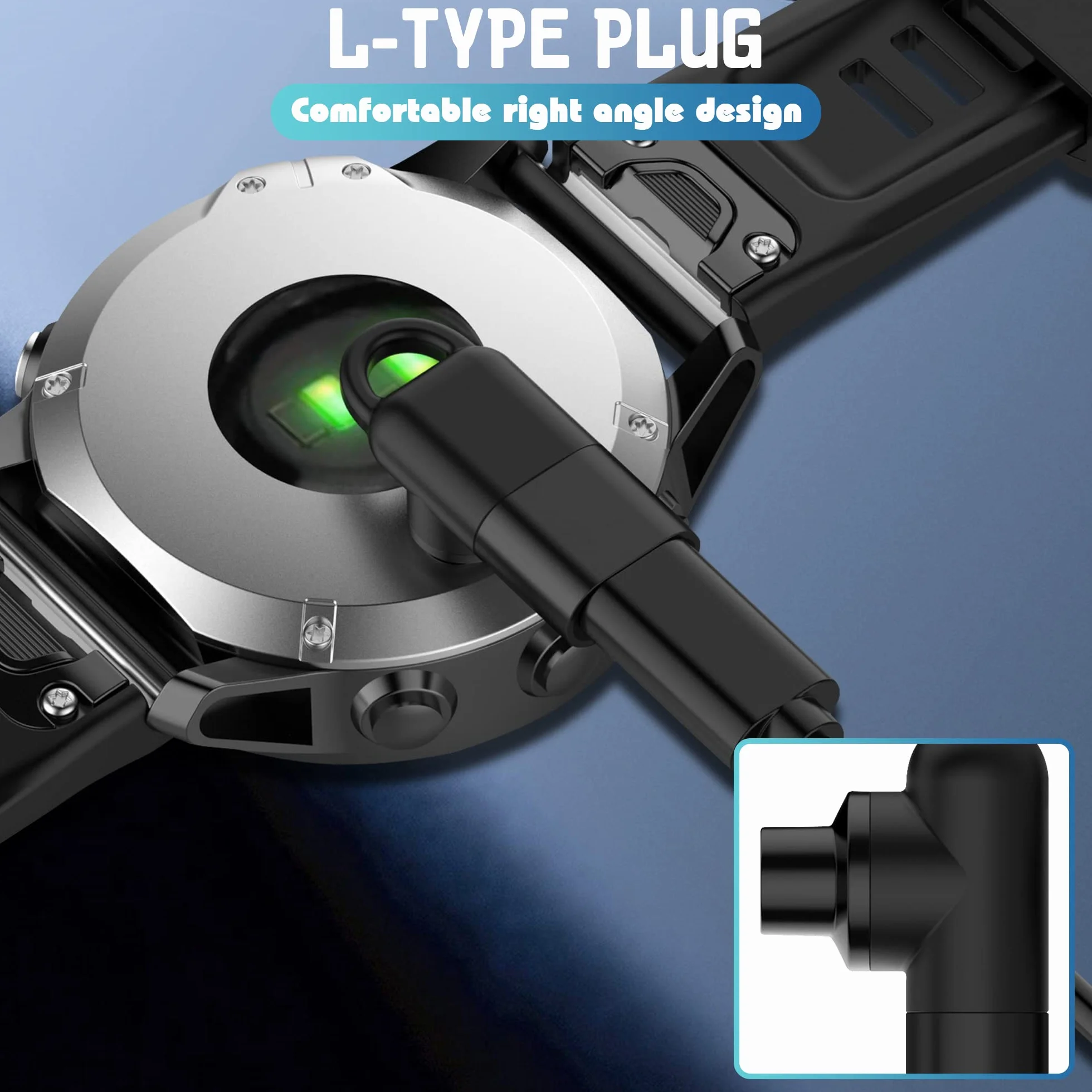 NEWZEROL Adapter USB C Kompatybilny z Vívoactive 6/5/4S, Garmin Kabel do Ładowania Zegarka Fenix 8/8 Solar/7/6, Forerunner 570/970/165/955/965, Venu 3S/2S, Epix2-Czarny
