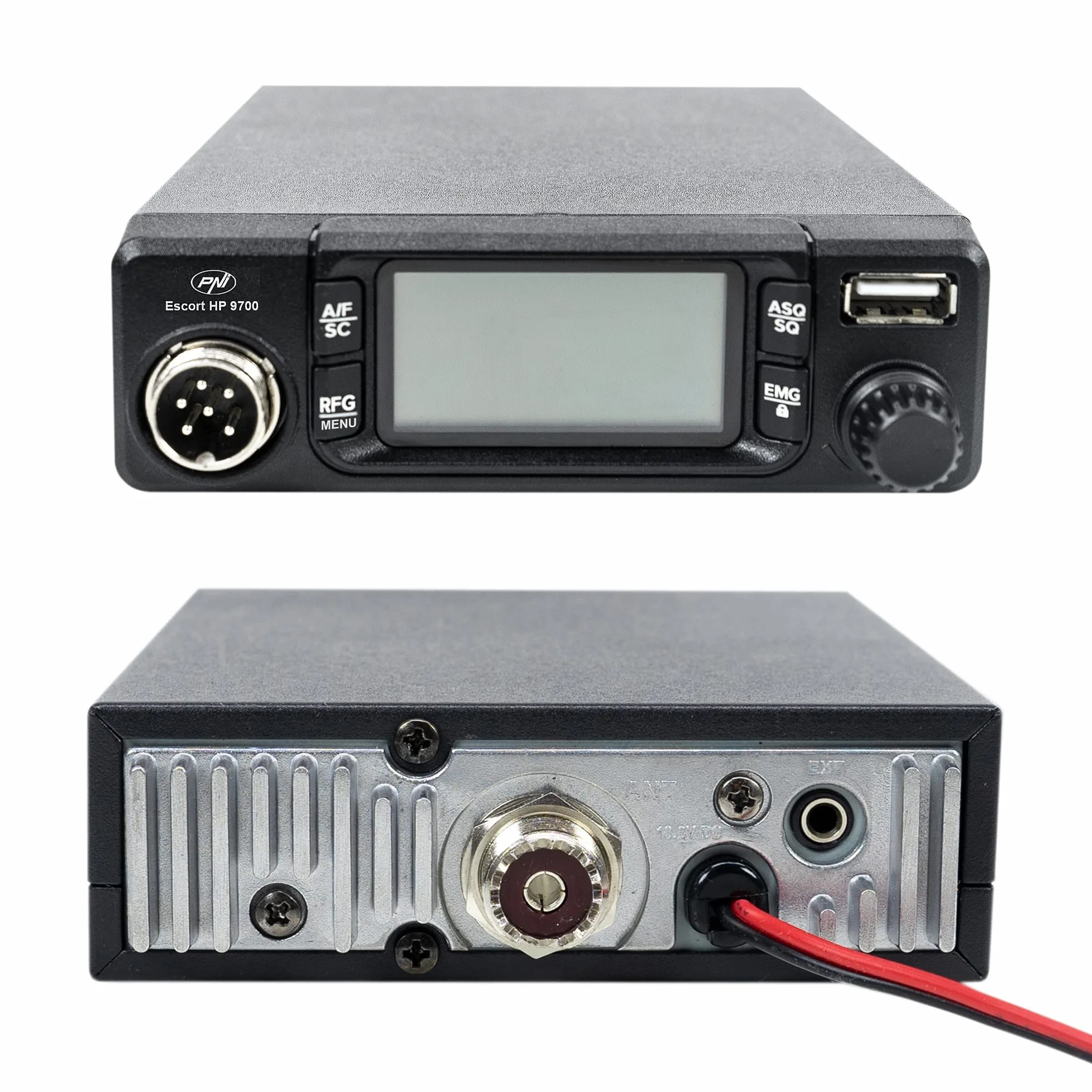 Zestaw stacji radiowej CB PNI Escort HP 9700 USB i antena CB PNI ML100 z podstawą magnetyczną