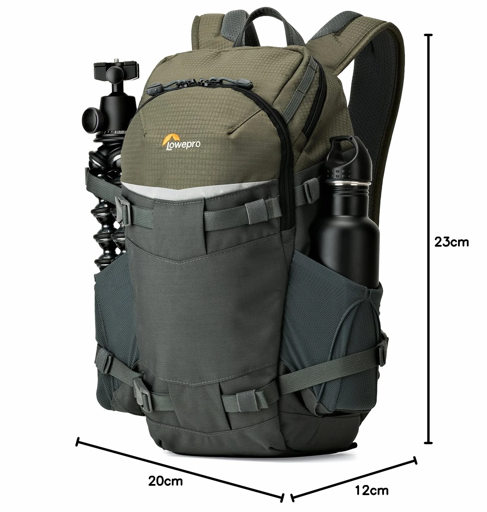Lowepro LP37014-PWW, Flipside Trek BP 250 AW plecak na aparat z systemem zawieszenia ActiveZone, przegródka na tablet, szary/ciemnozielony
