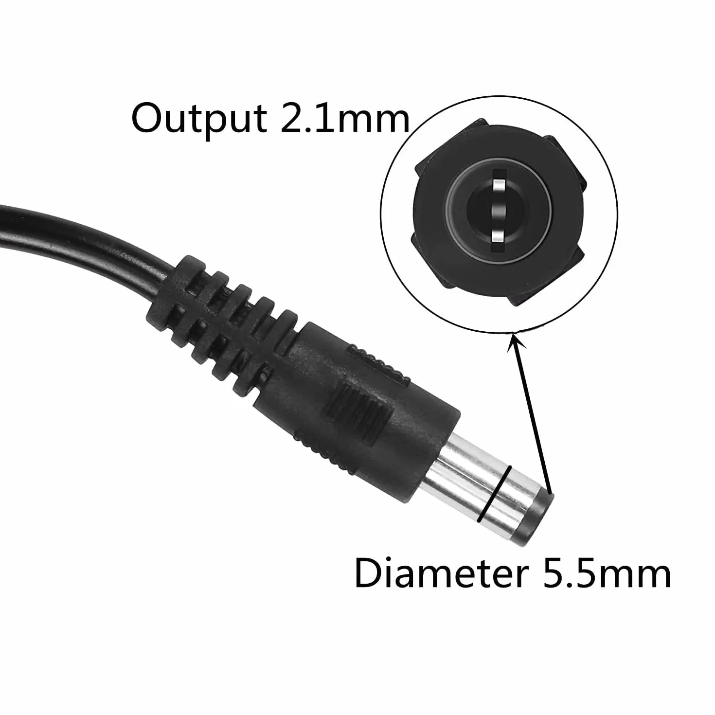 Gebildet Przetwornica Napięcia DC 5V do DC 12V USB, Kabel zasilający USB z 9 Wymiennymi Złączami typu jack, Adapterami ładowarki i Złączem Zaciskowym LED (100cm)