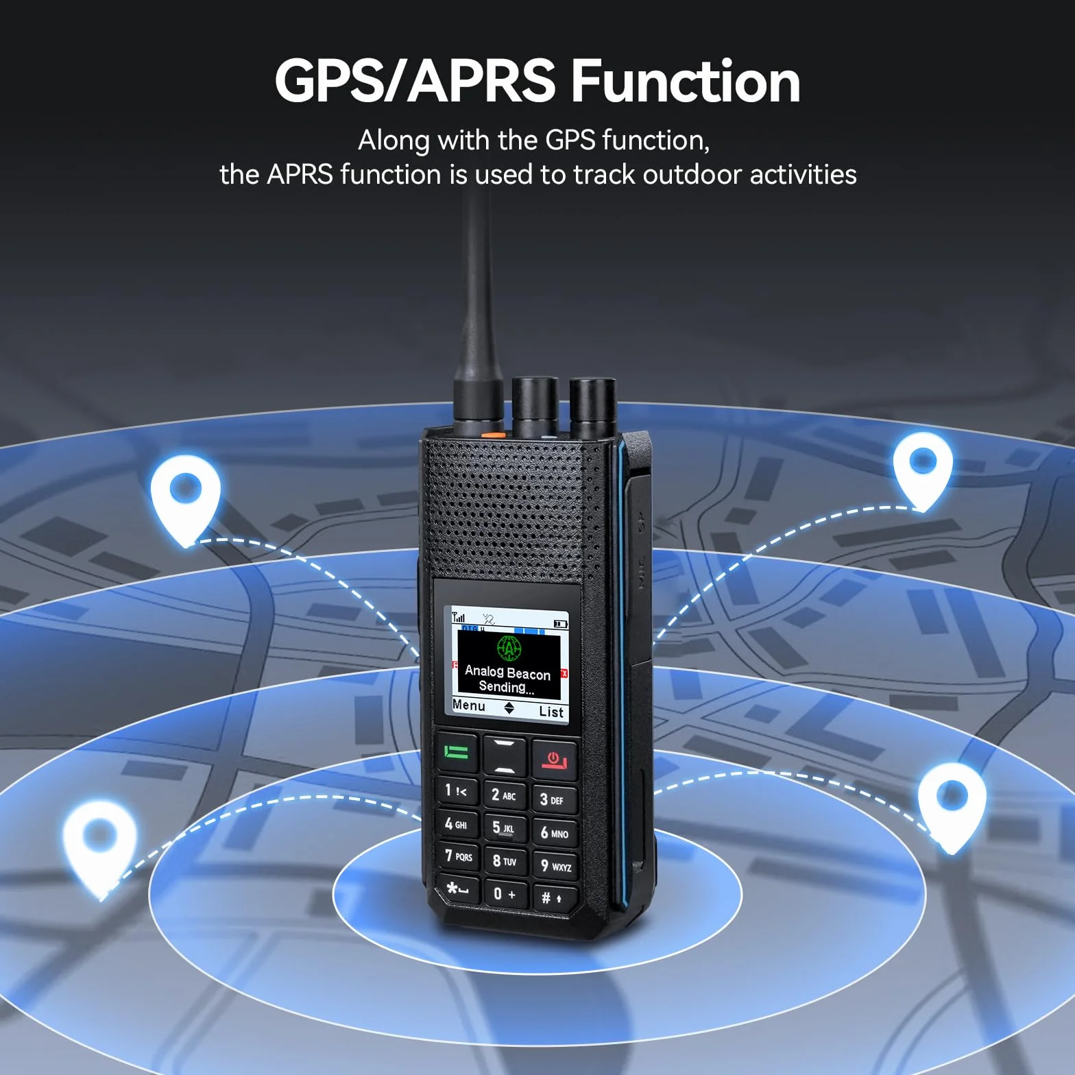 Retevis Ailunce H1 DMR Krótkofalówki, Talk Alias Ham Radio, Płynna Interakcja, APRS/GPS, Kontakt 50 W, Akumulator 2900mAh, Dwuzakresowe Radio Krótkofalowe do Ratownictwa (2 Szt.)
