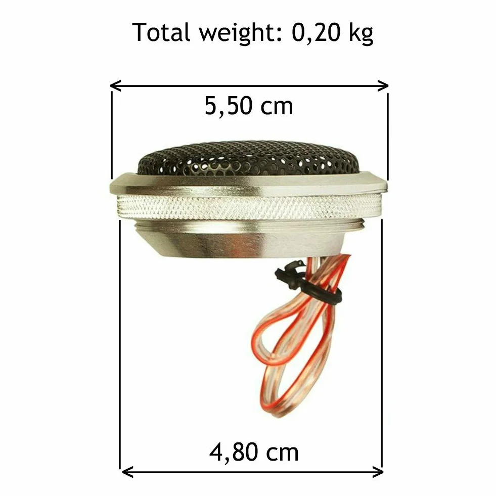 2 SP AUDIO SP TW-14 głośnik wysokotonowy 2,2" 5,50 cm 55 mm średnica 120 W rms i 240 Watt Max 4 omy aluminium zmniejszona głębokość 1,00 cm, para