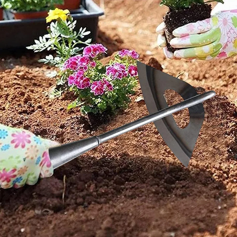 Pielenie pusta motyka, ze stali nierdzewnej pusta motyka narzędzie ogrodowe grabie do wyrywania chwastów sadzenie warzyw dom ogród farma